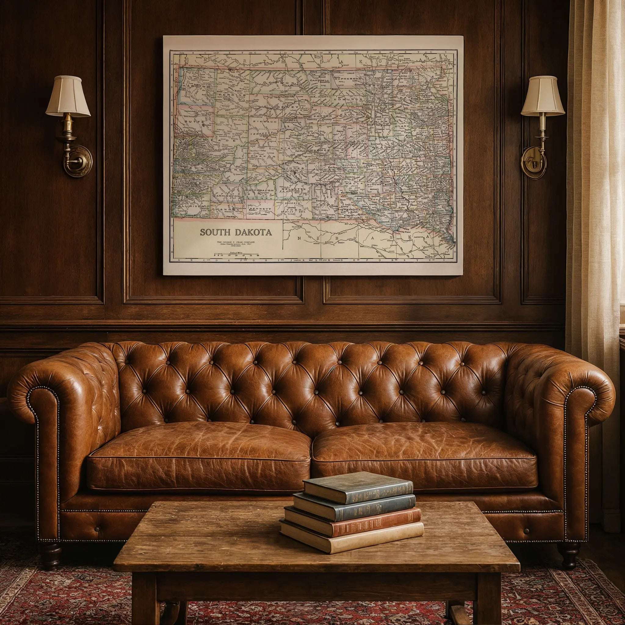 South Dakota Map - Desk Setting