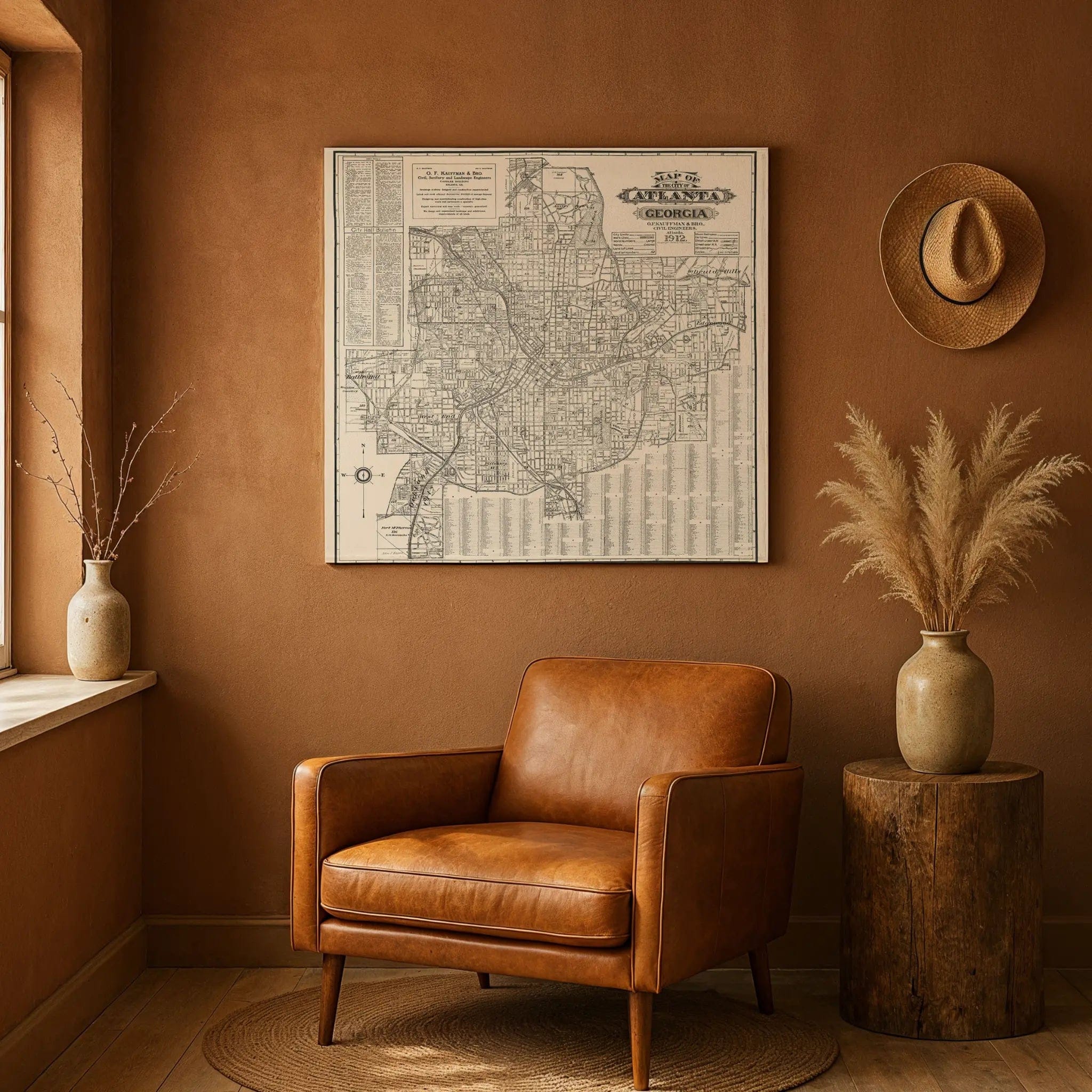 Atlanta Vintage Map 1912 - Historic Georgia City Map - Archive Prints