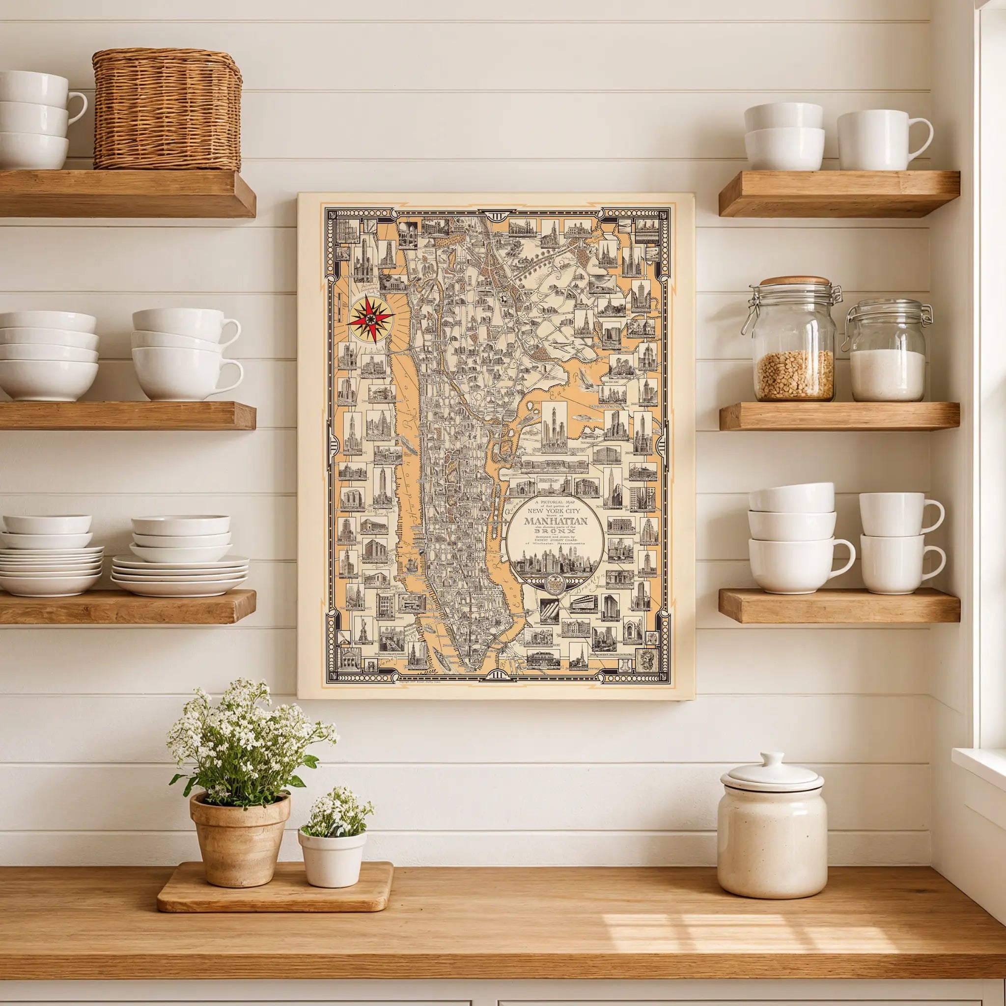 Manhattan Pictorial Map - Vintage 1939 New York City Map