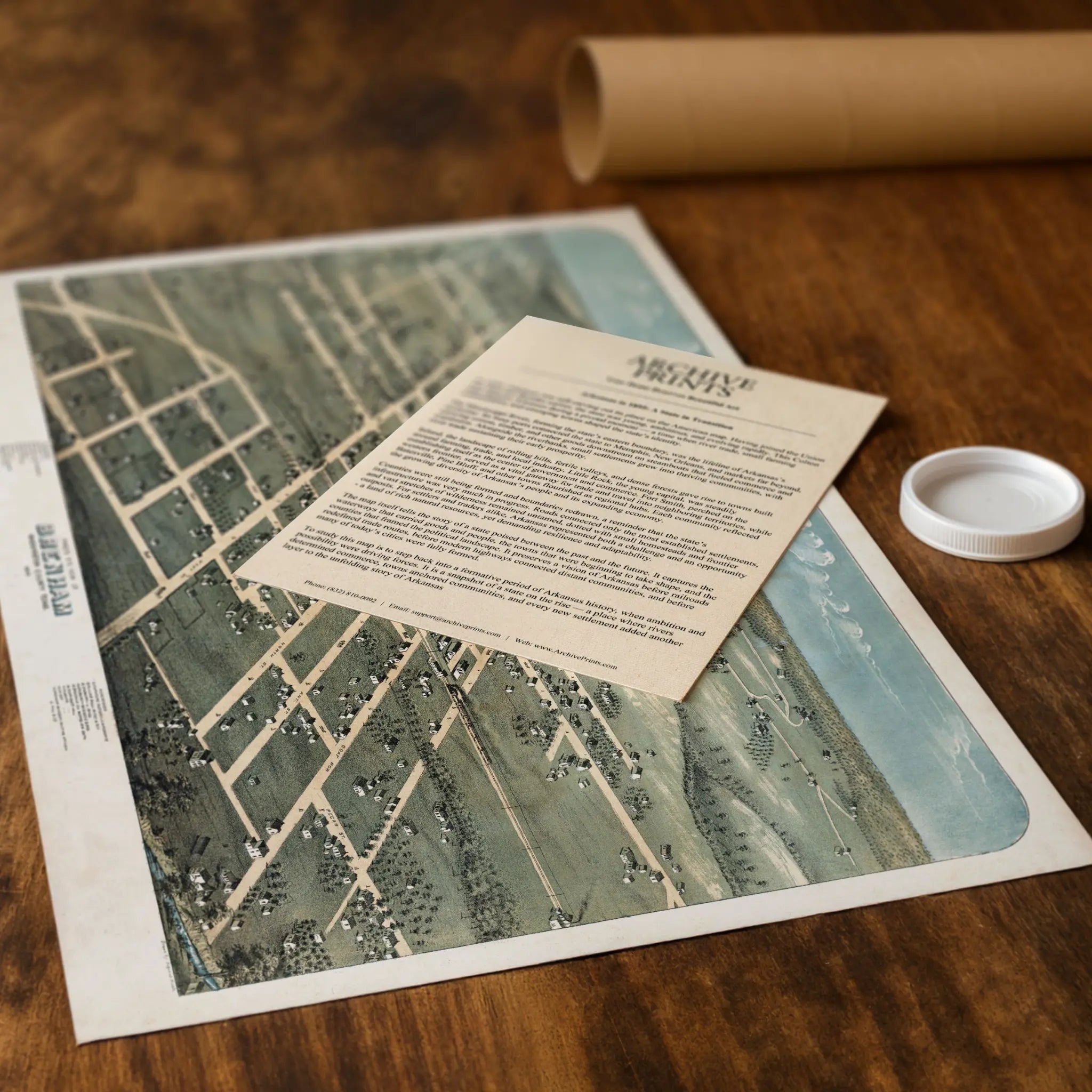 Brenham Bird's-Eye Map - Vintage 1873 Texas Historical City Map