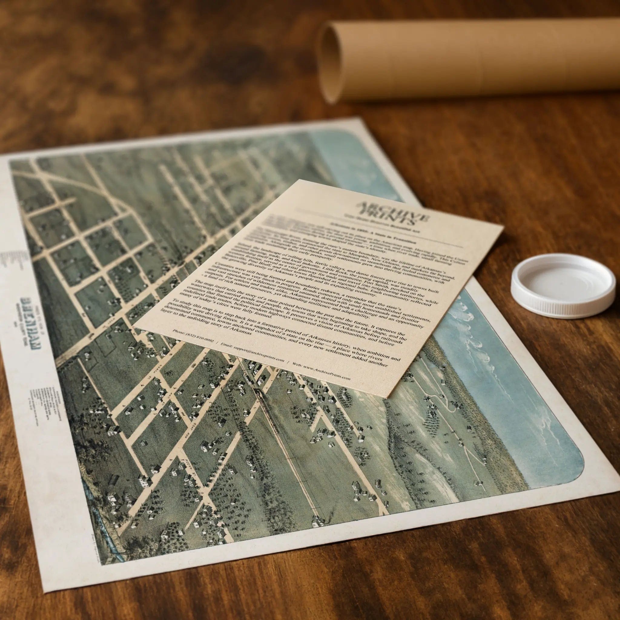 Brenham Texas Historical Map - Vintage 1873 Bird's-Eye View City Map - Archive Prints