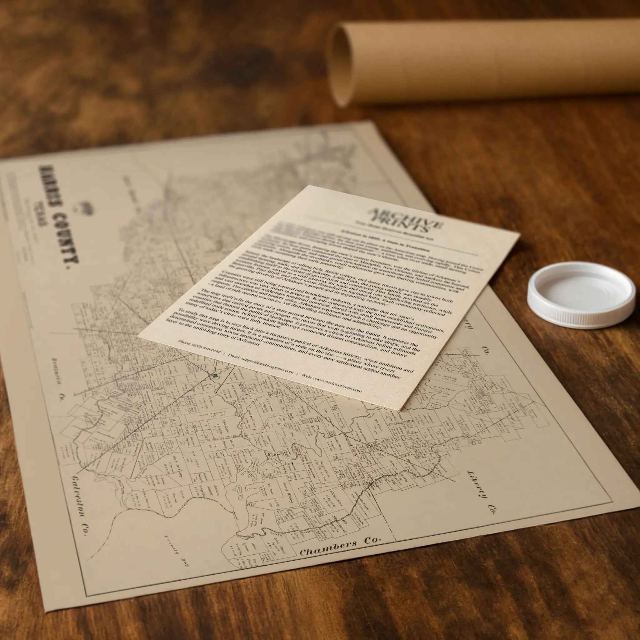 Harris County Vintage Map - Authentic 1879 Texas General Land Office Map