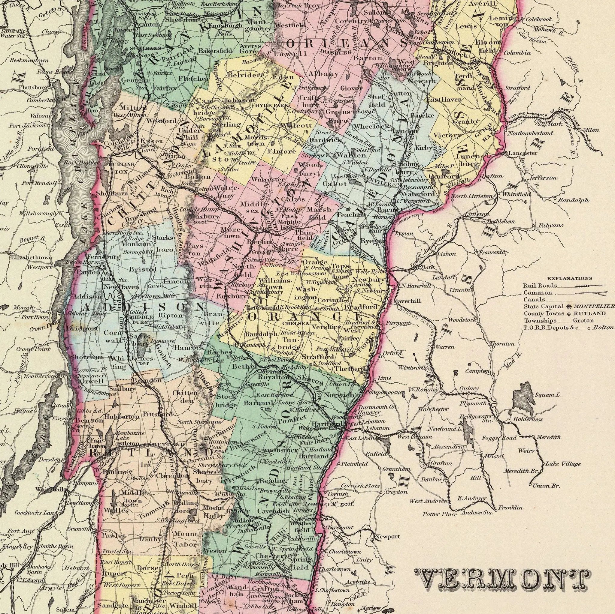 Vermont Map - Detail View