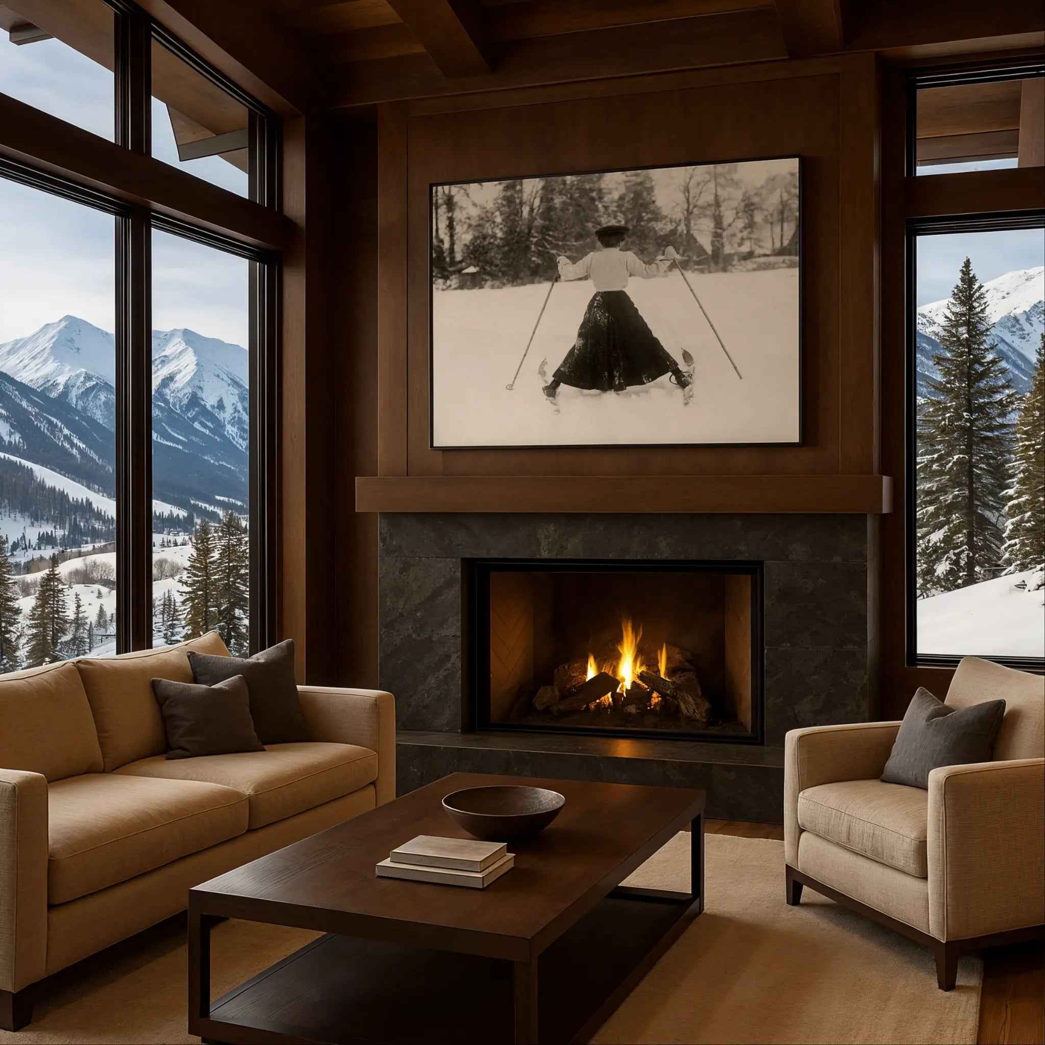 Vintage Combloux Ski Poster - Authentic French Alpine Travel Art