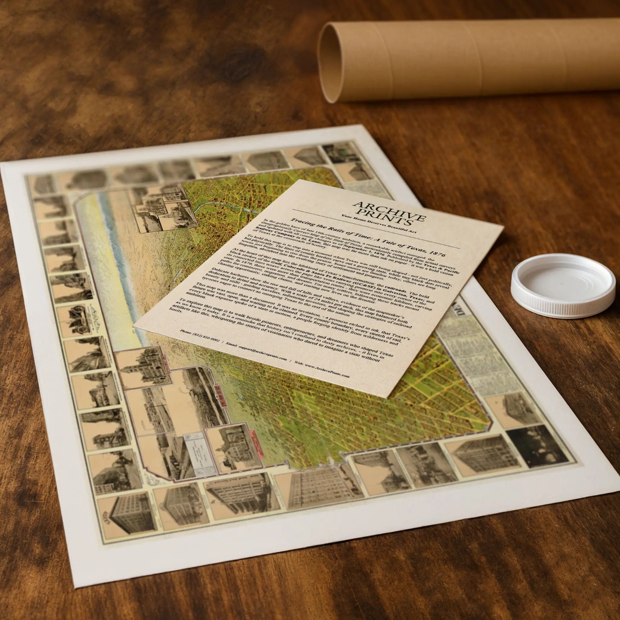 Denver Vintage Bird's-Eye Map - 1908 Colorado Historical City Map - Archive Prints