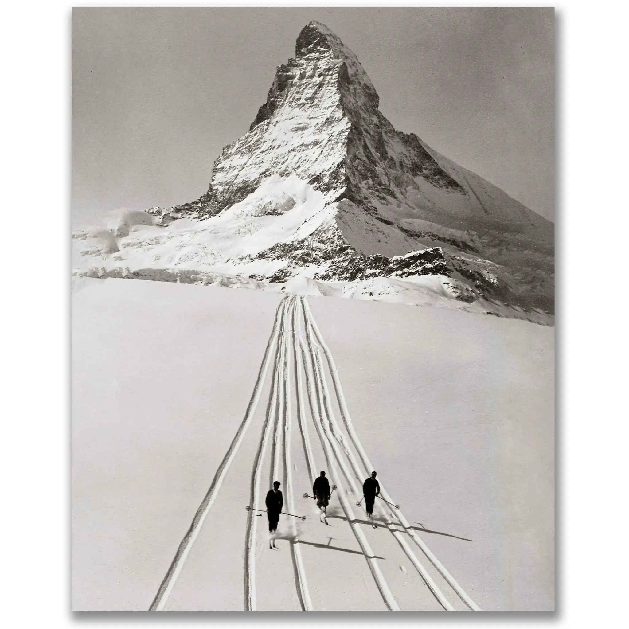 Vintage Matterhorn Ski Photo - Capture Alpine Legends in Timeless Photography