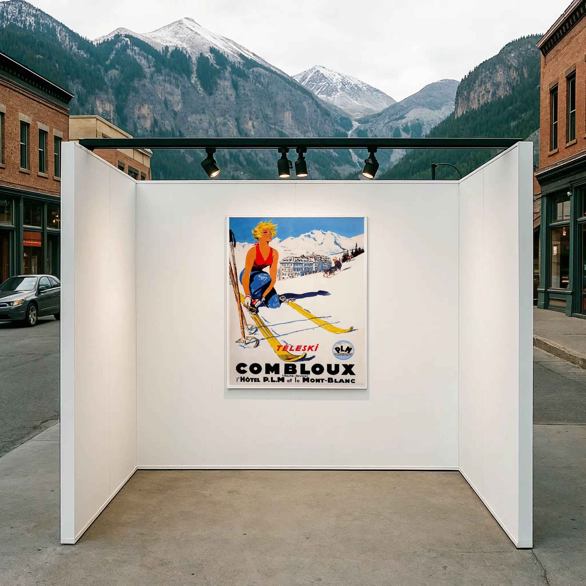 Vintage Combloux Ski Poster - French Alpine Travel Advertisement