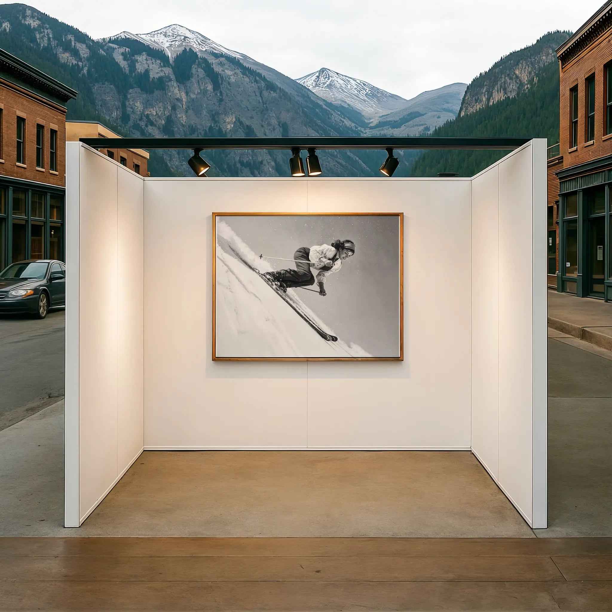 Vintage Downhill Skier Photograph - Embrace Pure Alpine Joy