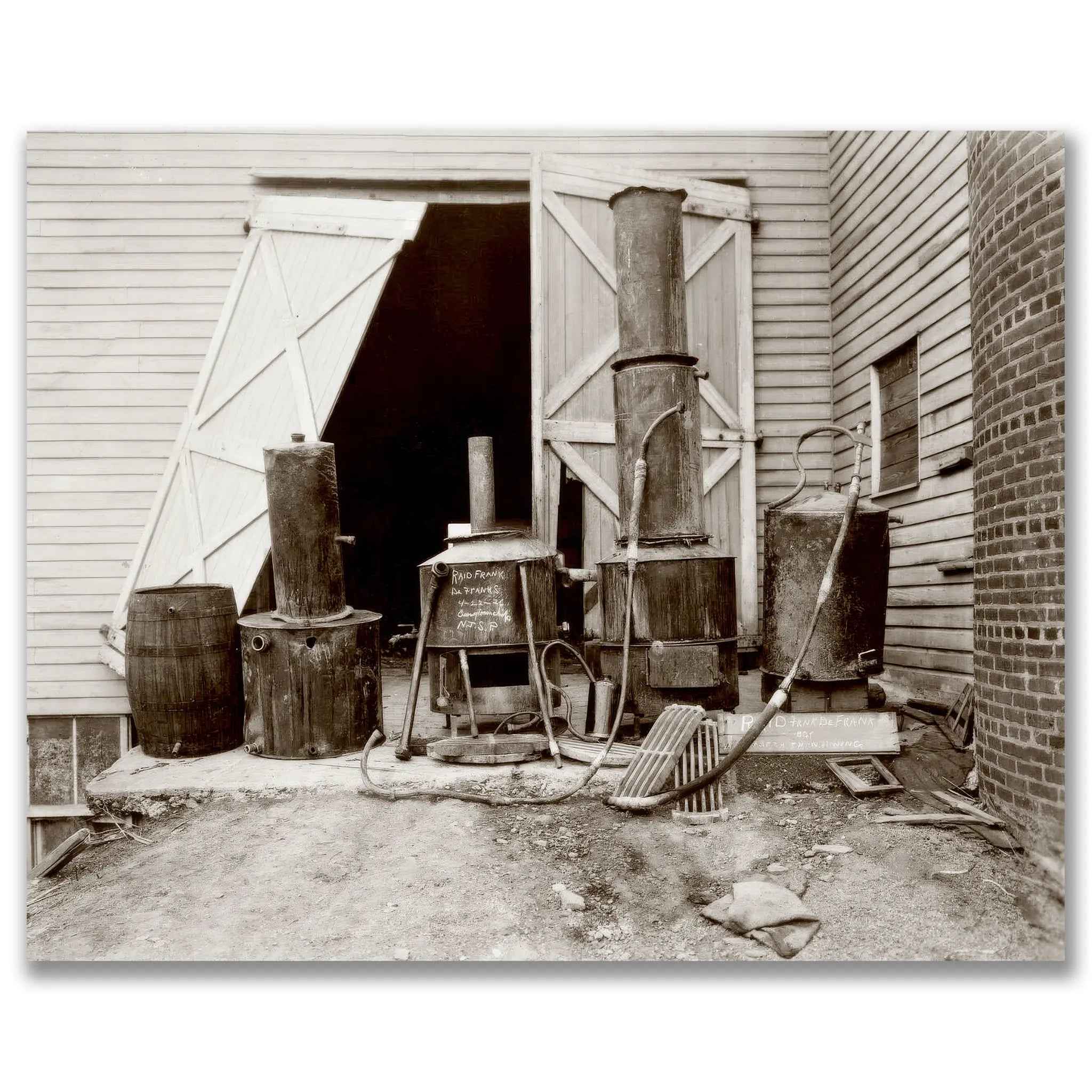Prohibition Moonshine Still Photo - Historic Distillery Raid Print