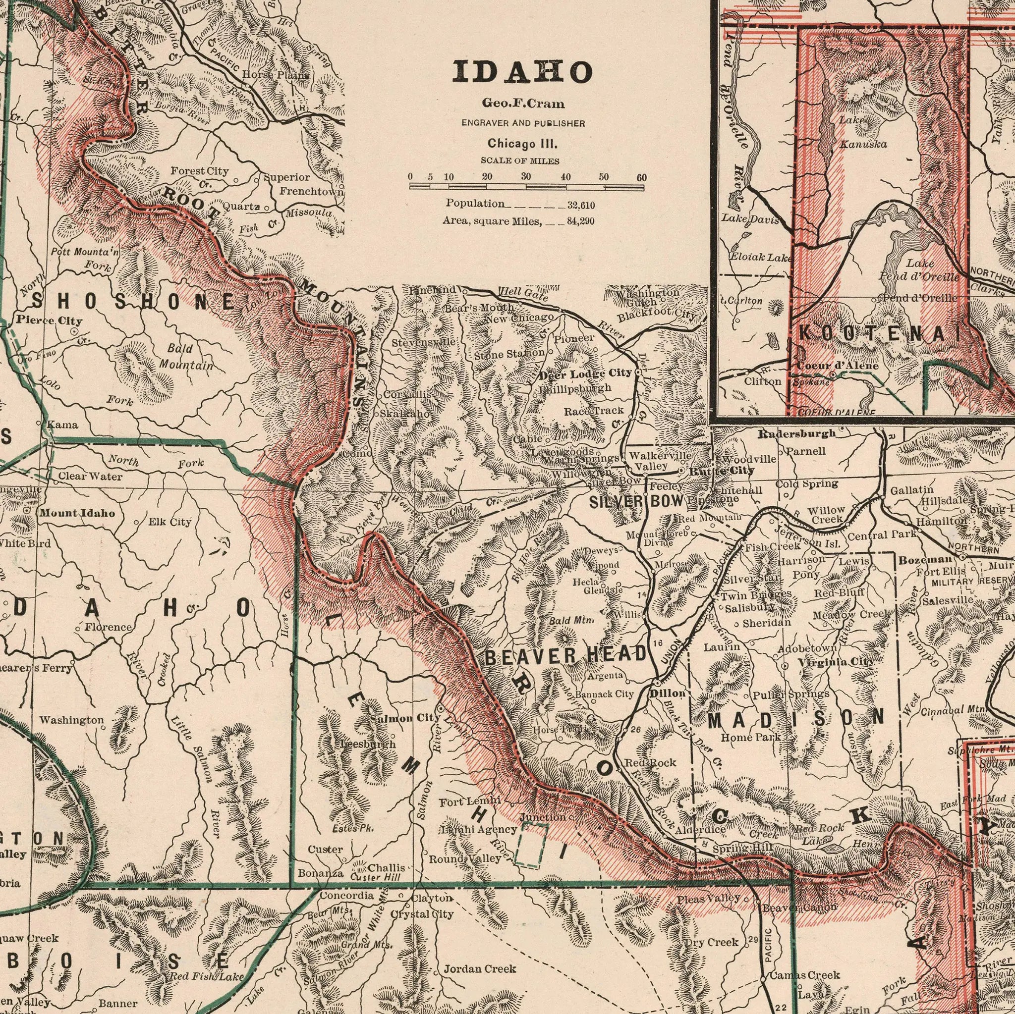 Idaho Territory Map Detail View