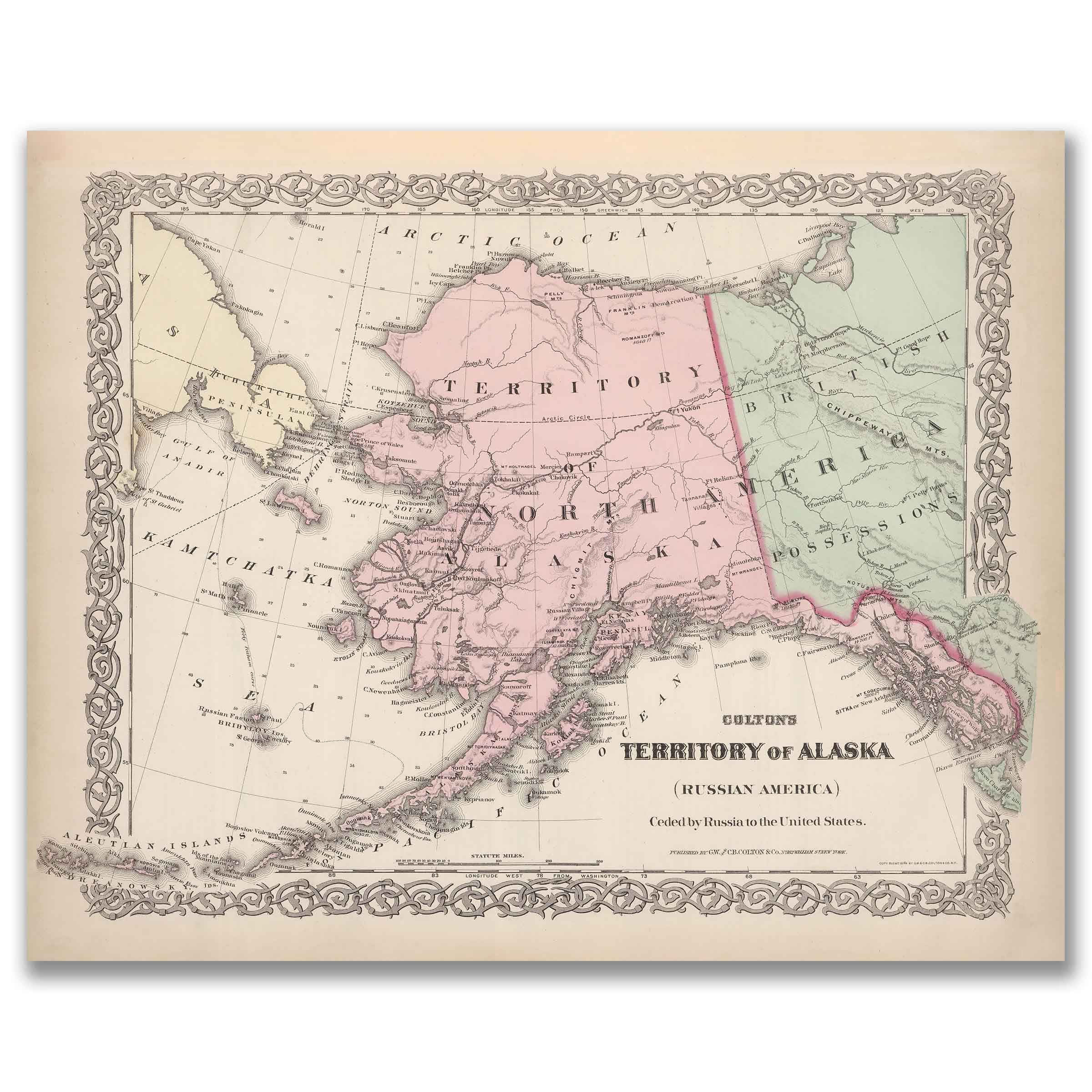 Discovering Alaska: A Journey Through a Vintage Map Adventure - Archive Prints