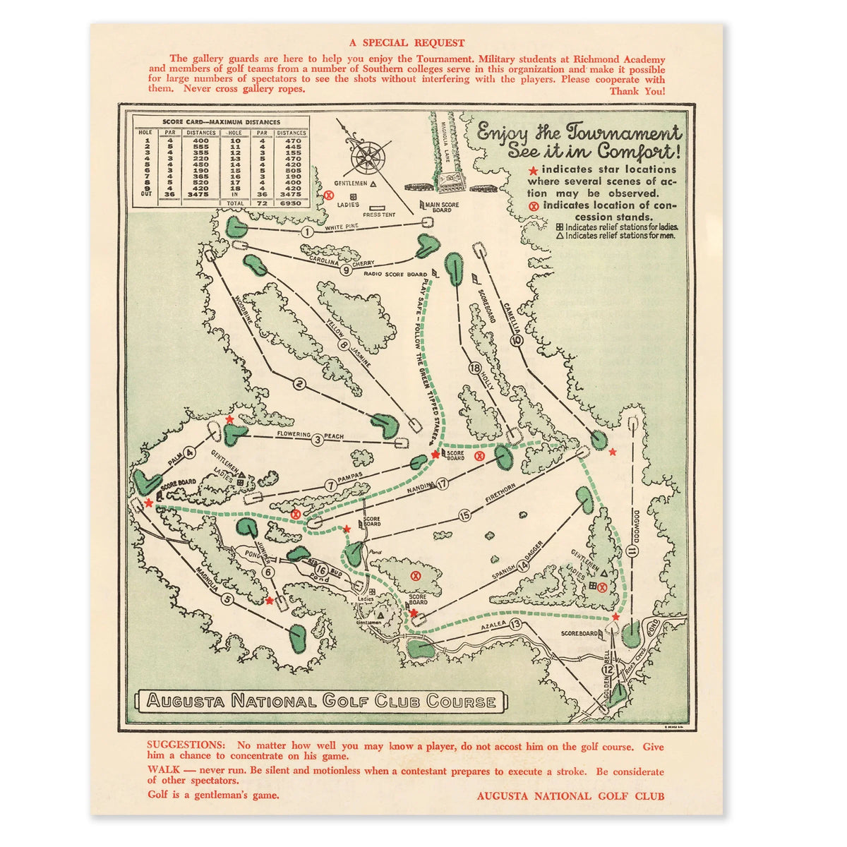 Bar Run Golf Course Map.pdf Golf Course Map Prints — Vintage Course Layout Art | Archive Prints