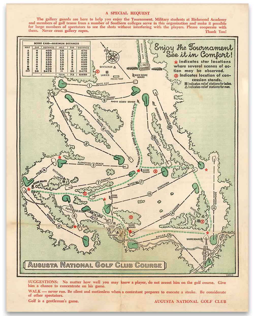 Golf Course Maps - Archive Prints