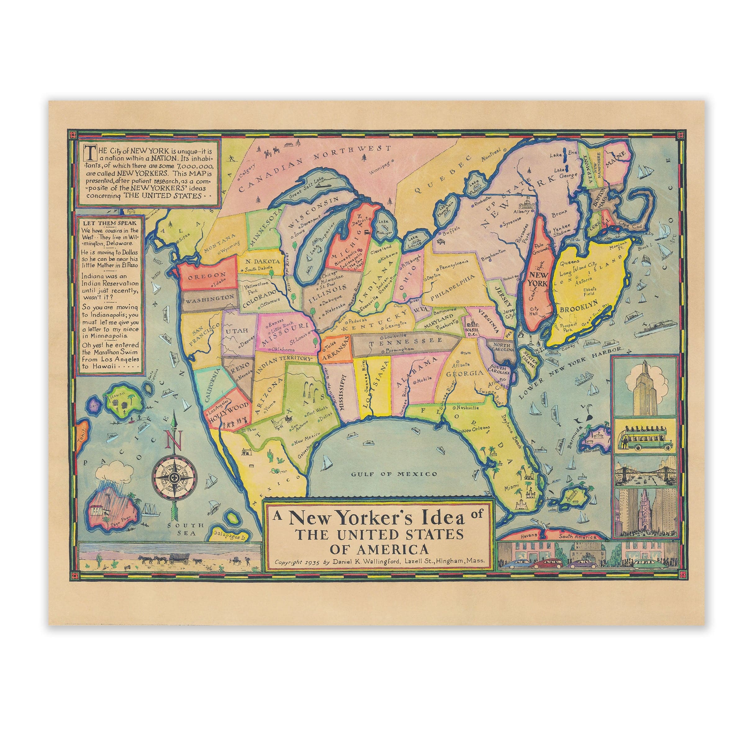 A New Yorker's Idea of America 1935