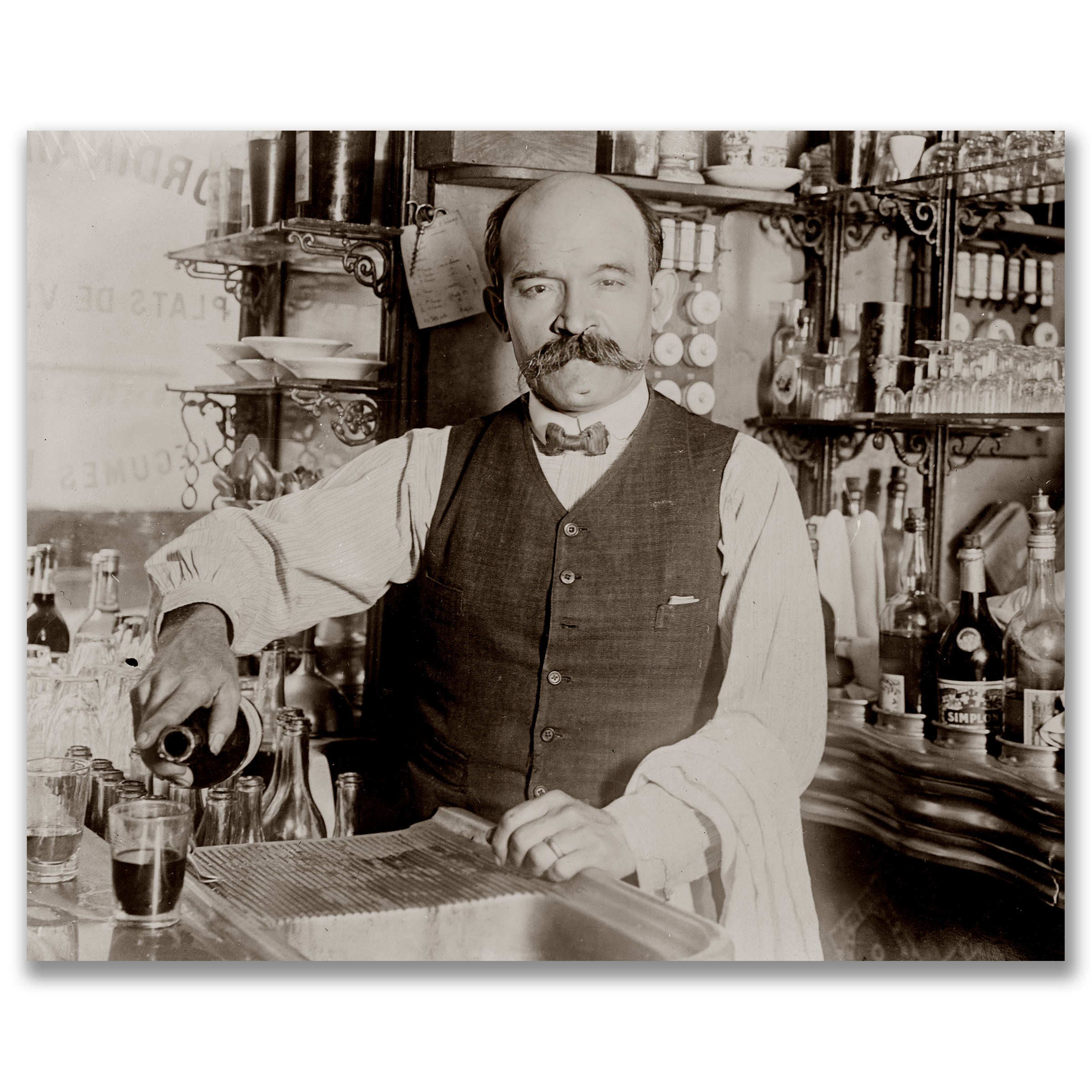 Professional Bartender - Vintage Prohibition Era Photograph