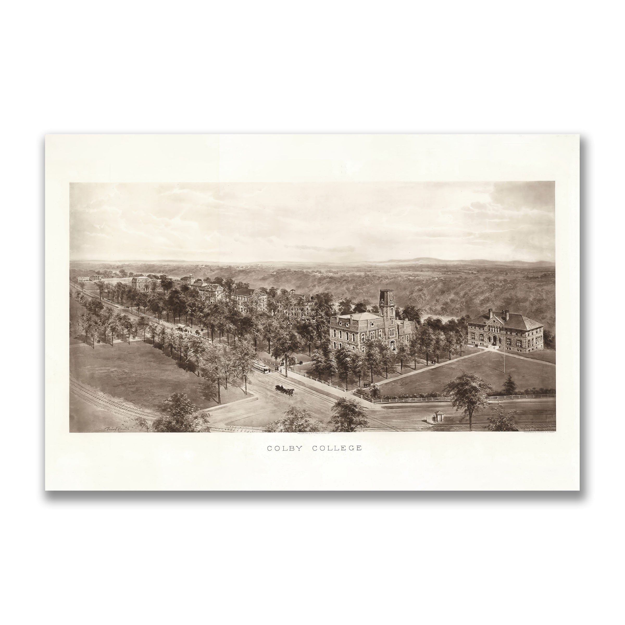 Vintage College Campus Maps — Alumni Gift Prints