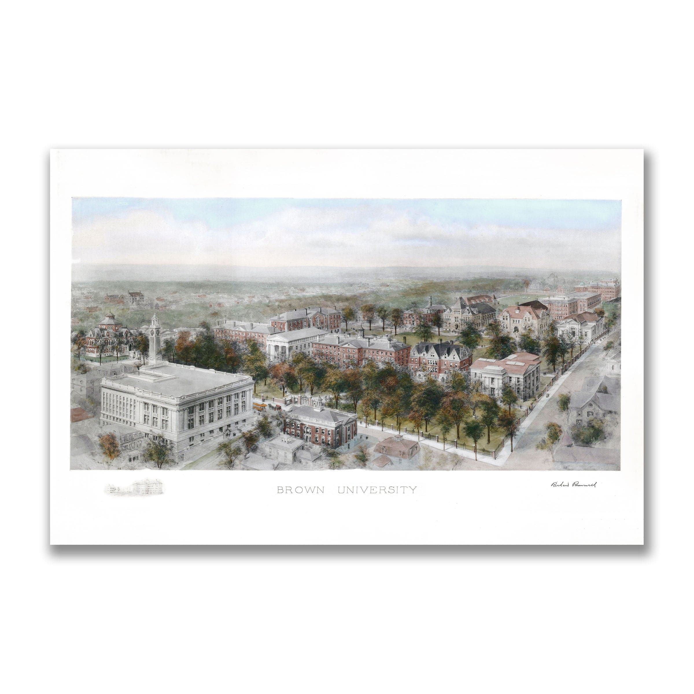 Brown University, Providence, Rhode Island Map 1908 - Archive Prints