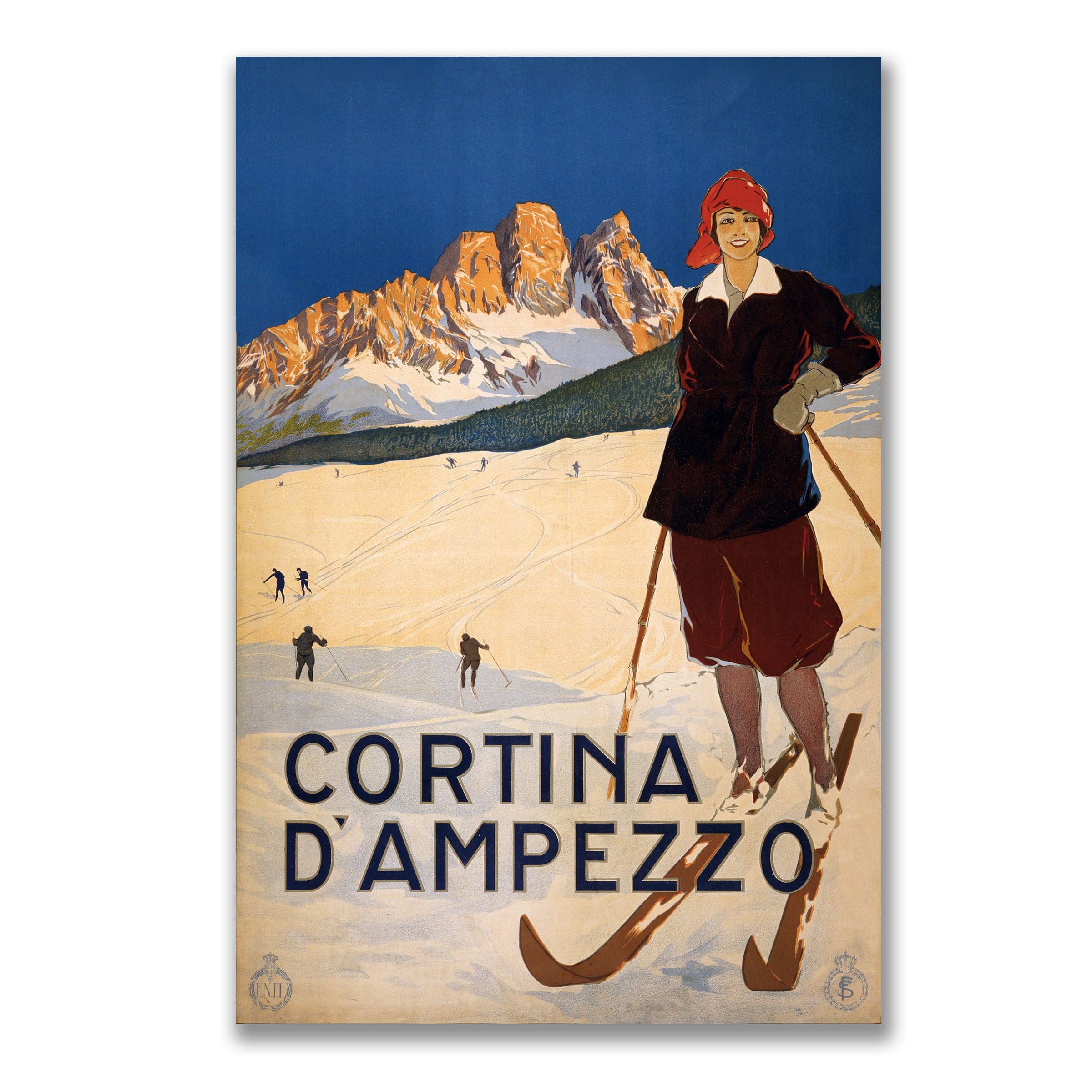 Cortina d'Ampezzo Ski Poster c.1920 - Archive Prints