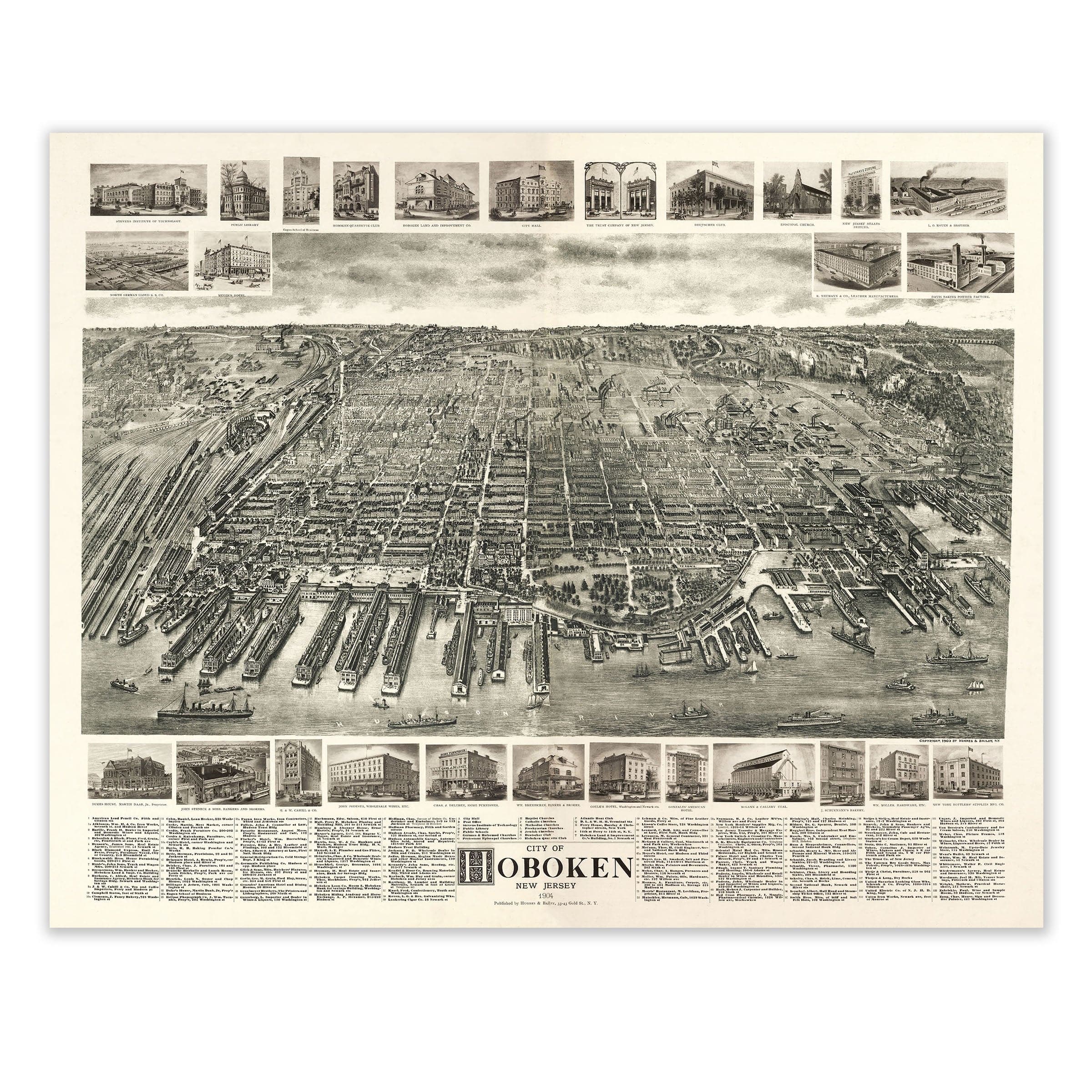 Hoboken, New Jersey Map 1904