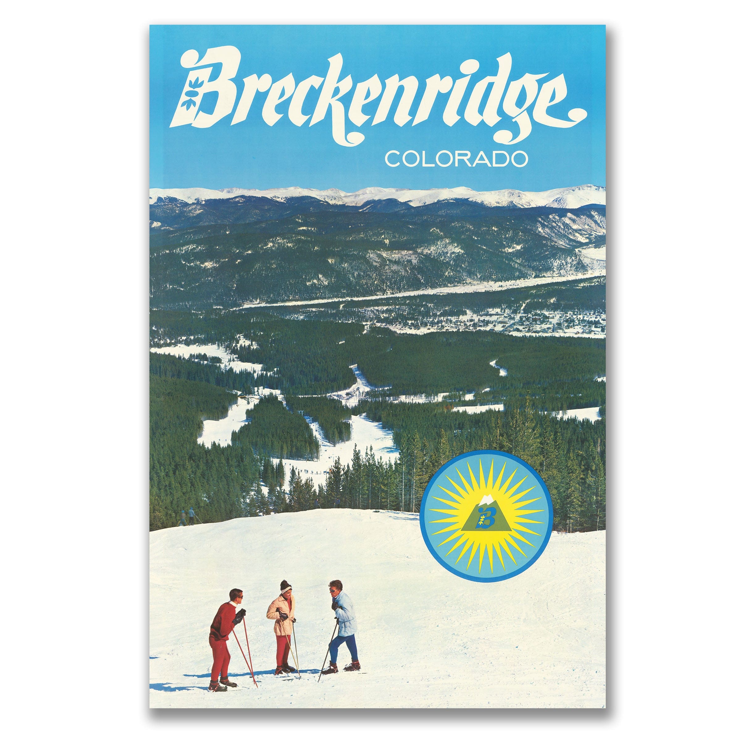 Ski Breckenridge, Colorado Vintage Map 1963 - Trail Map