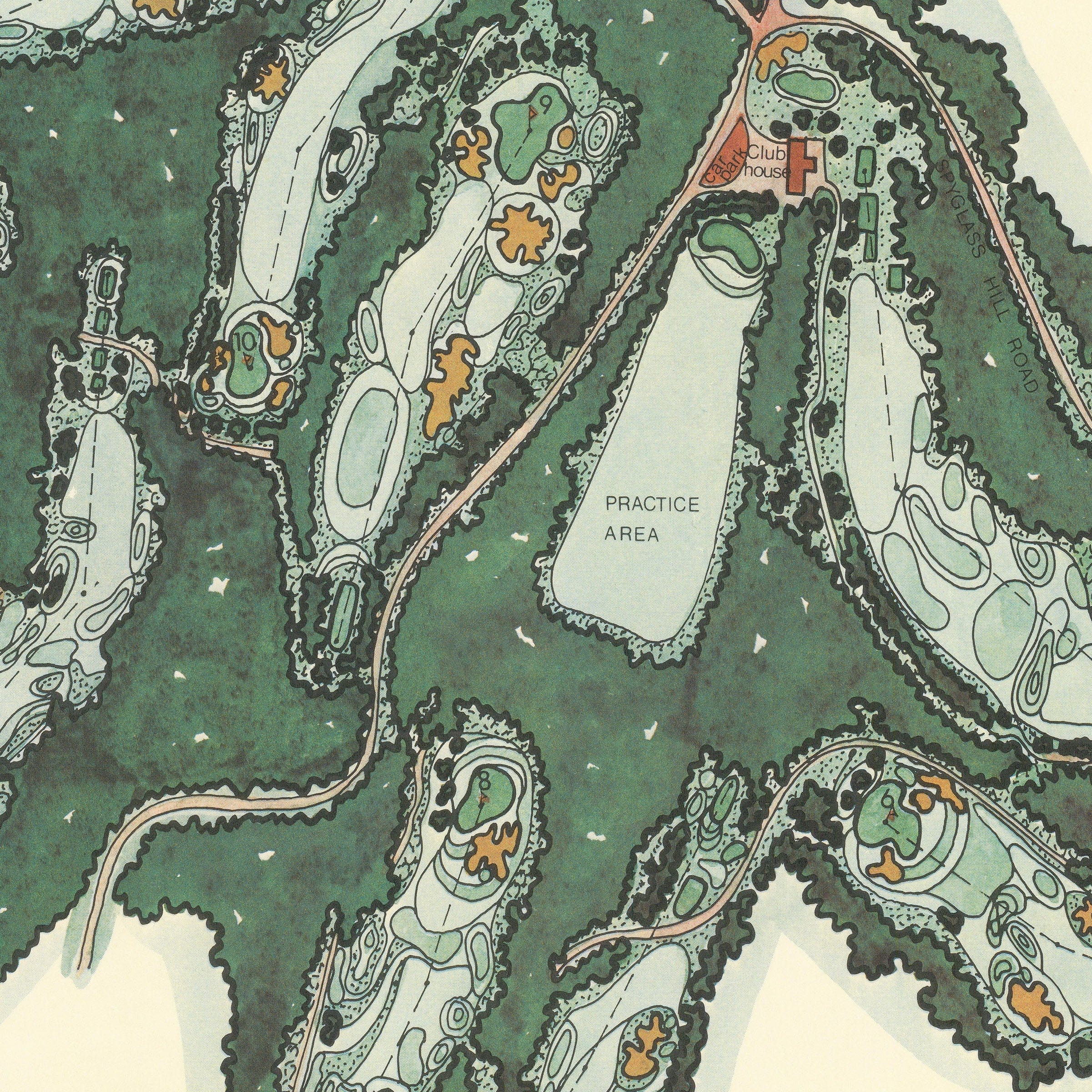 Spyglass Hill Golf Course Map 1974
