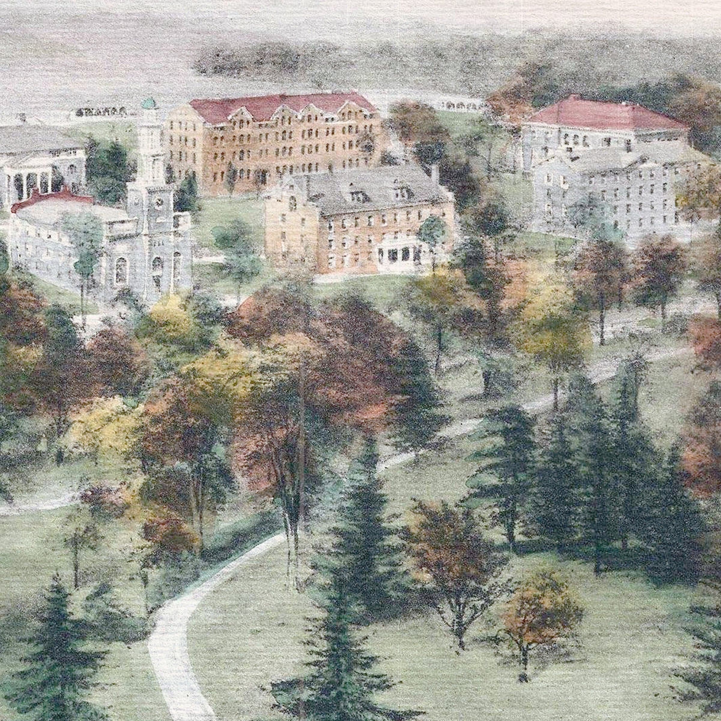Hamilton College, Clinton, New York Map 1908
