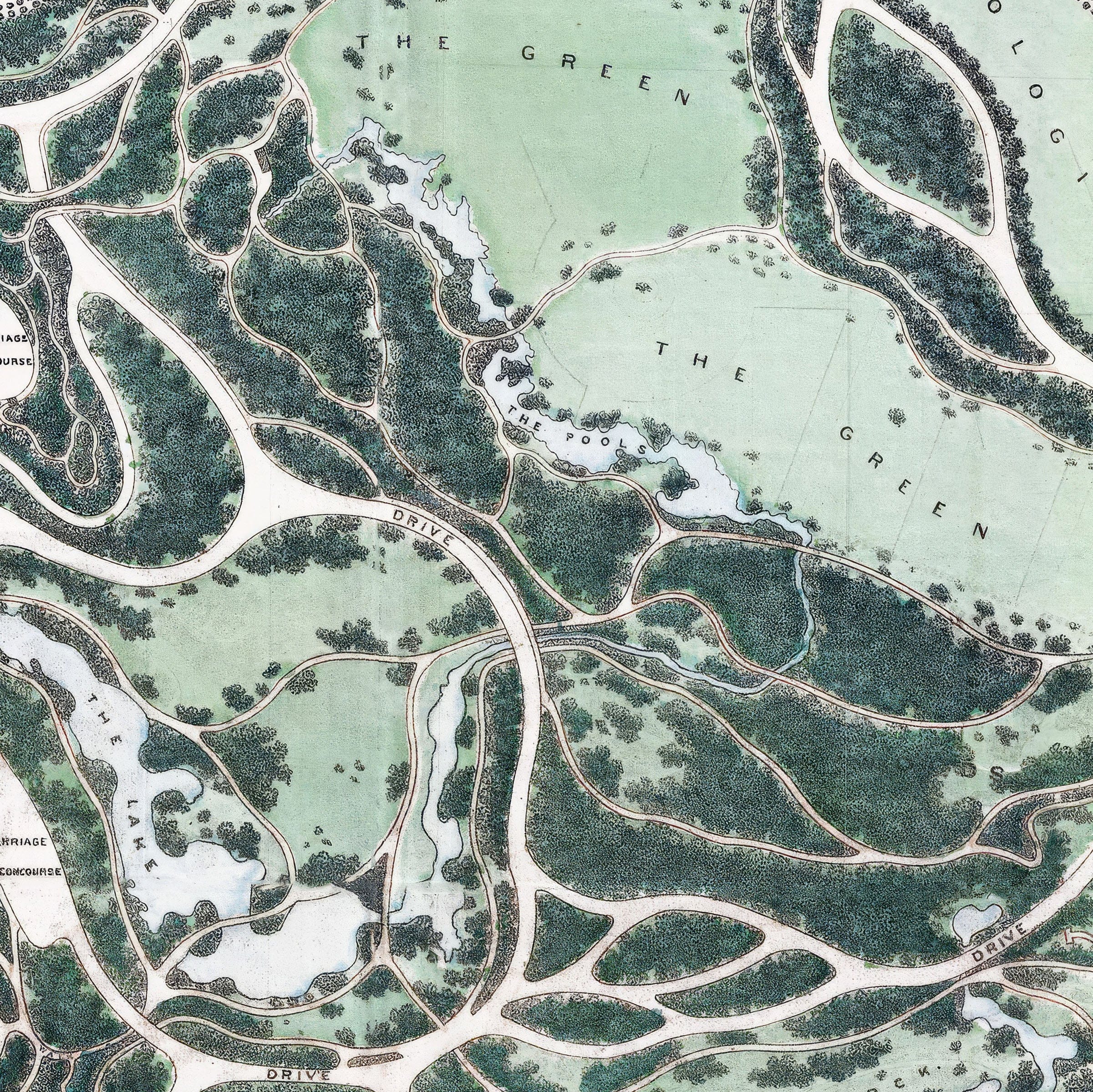 Prospect Park, Brooklyn Map - 1868 Olmsted & Vaux Design