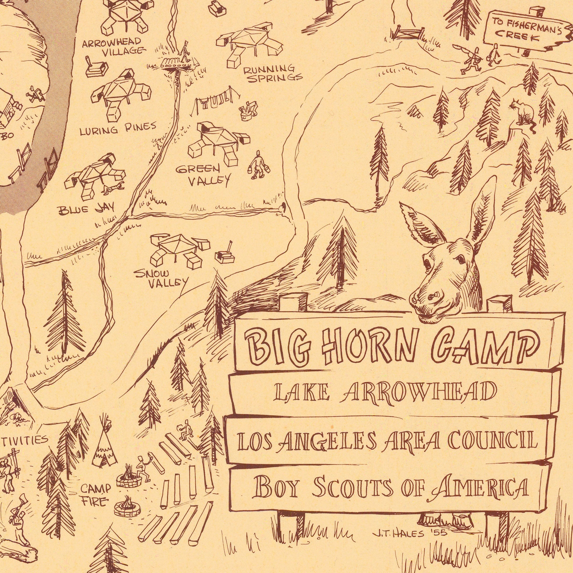 Big Horn Camp, Lake Arrowhead 1955 - Archive Prints