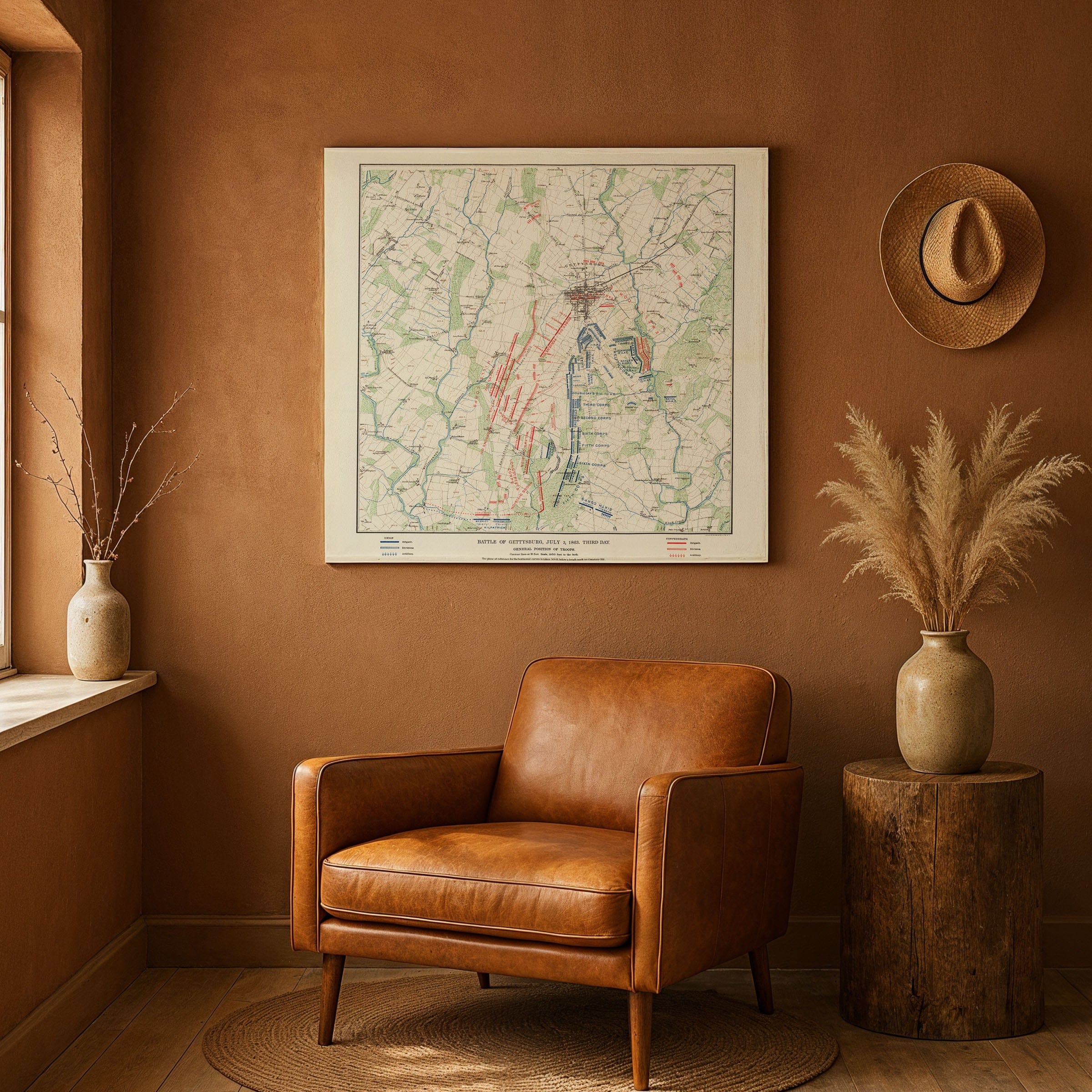 Gettysburg 1863 Map - Archive Prints