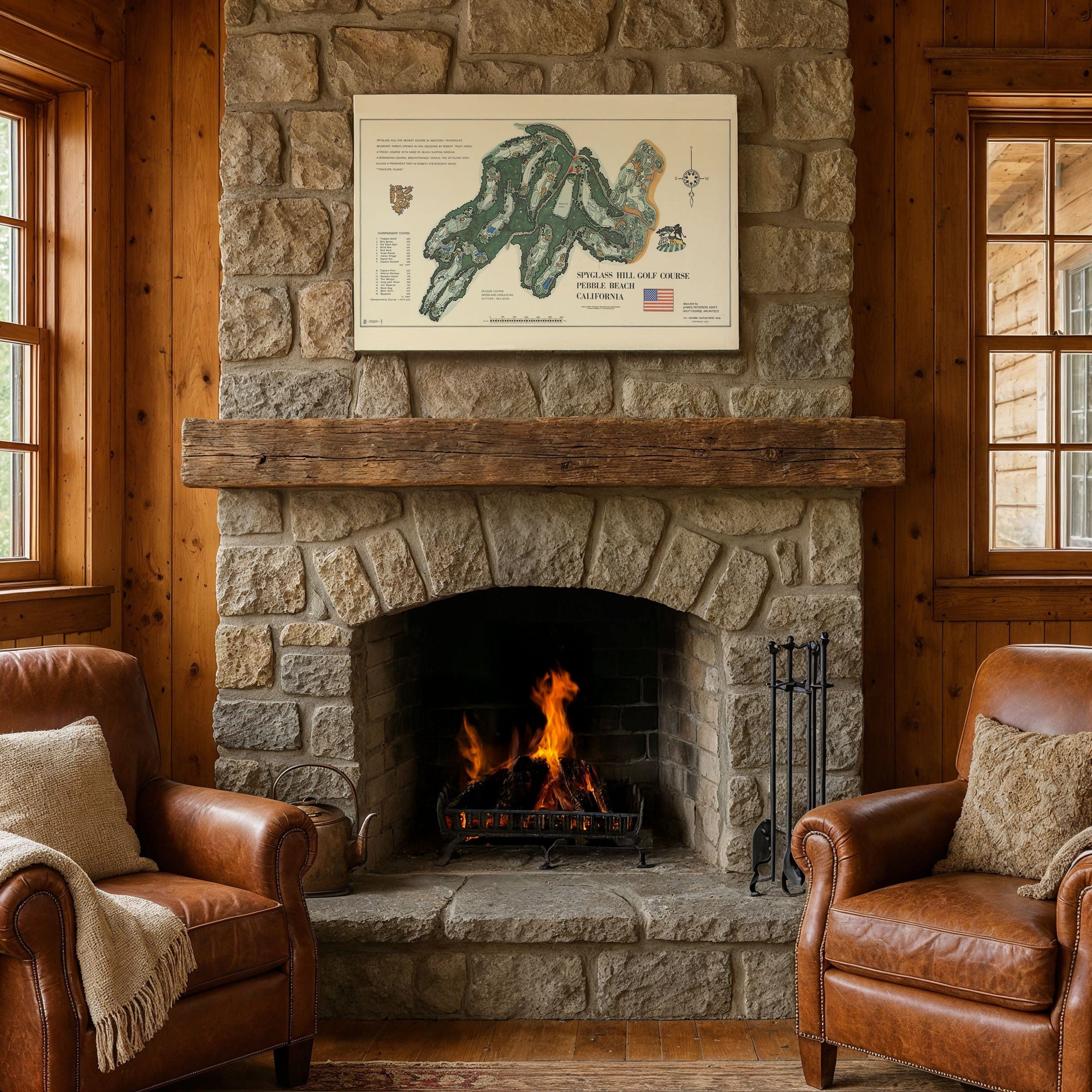 Spyglass Hill Golf Course Map 1974 - Archive Prints