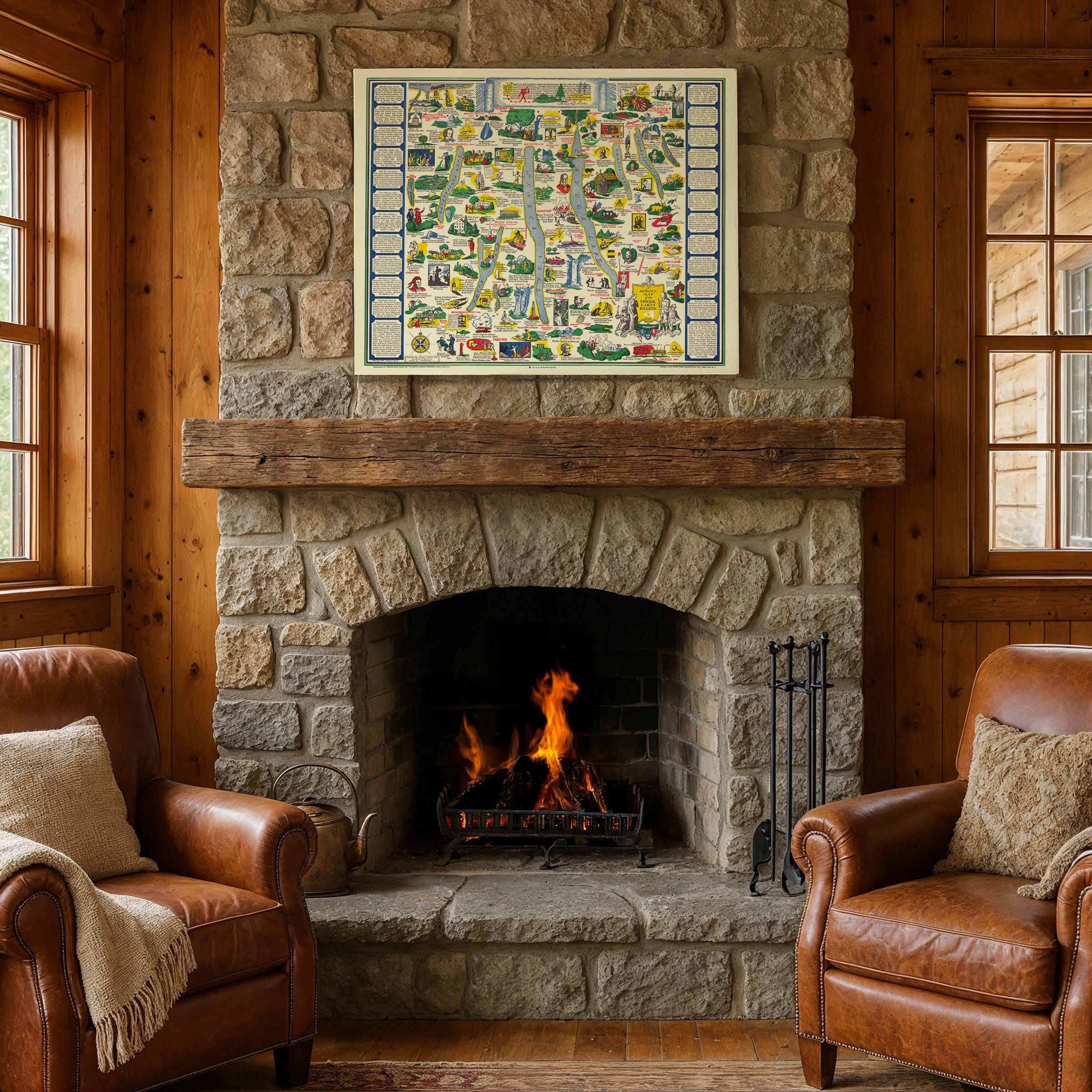 Finger Lakes Region, New York Map 1934