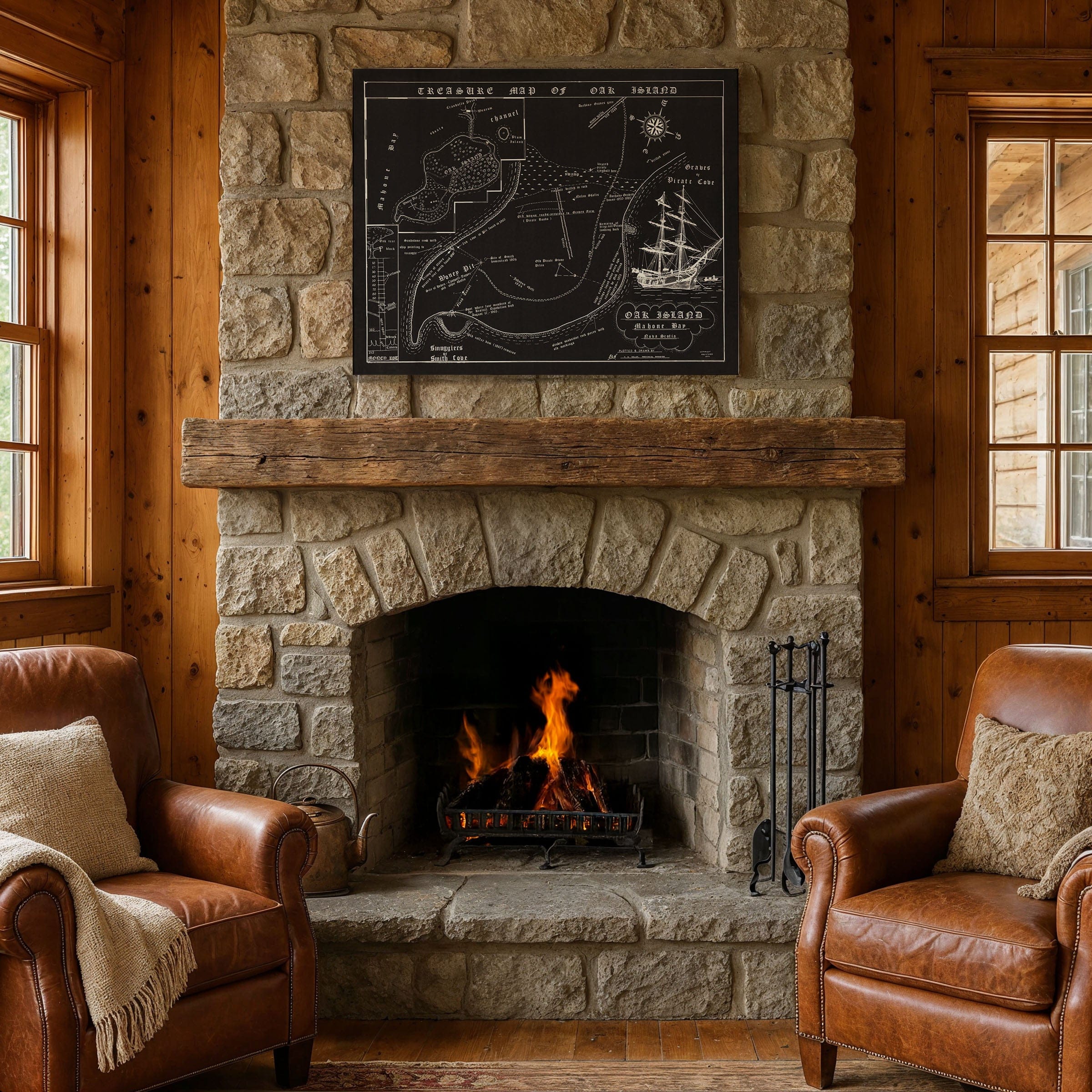 Oak Island Treasure Map c.1974