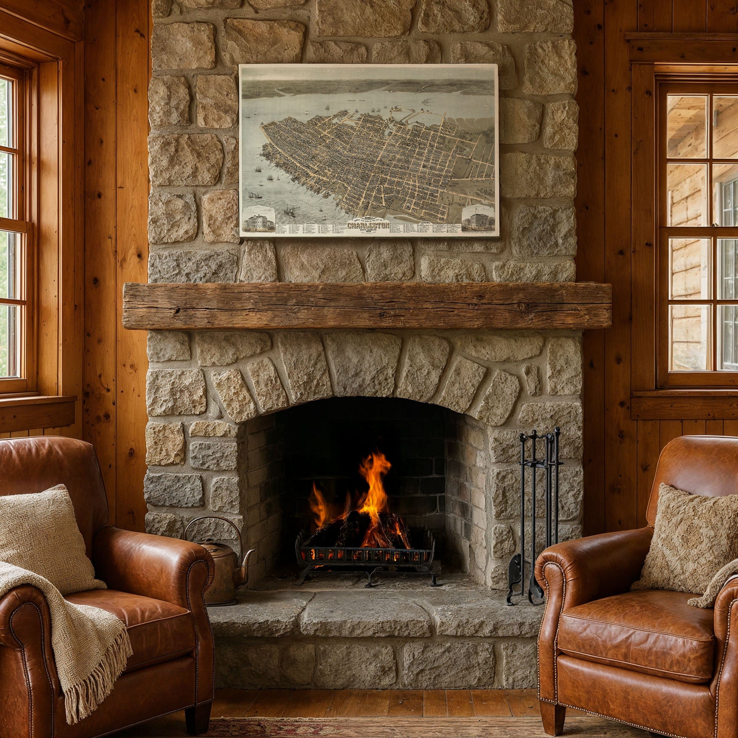 Charleston, South Carolina Map 1872 - Archive Prints