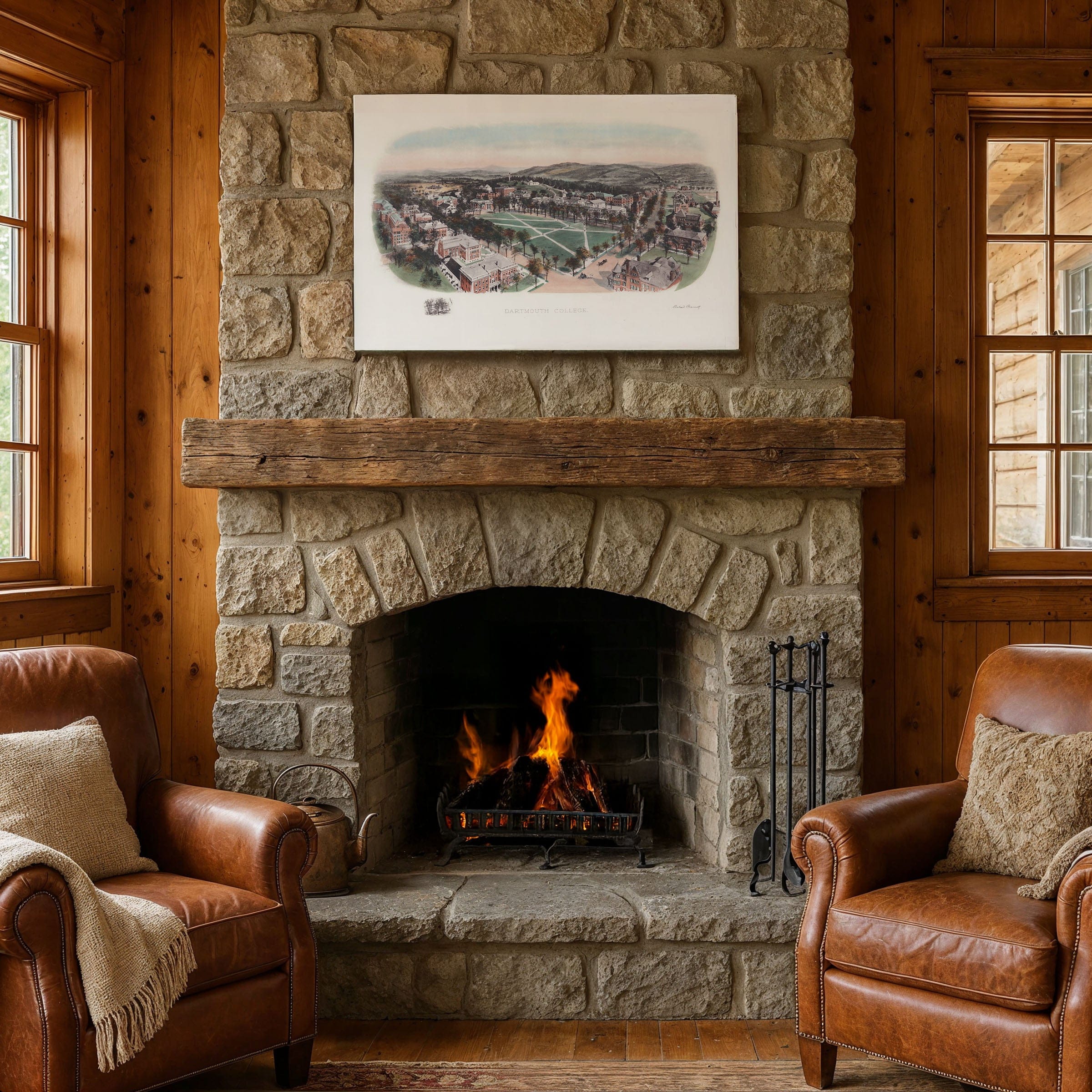 Dartmouth College, Hanover, NH Map 1913 - Archive Prints