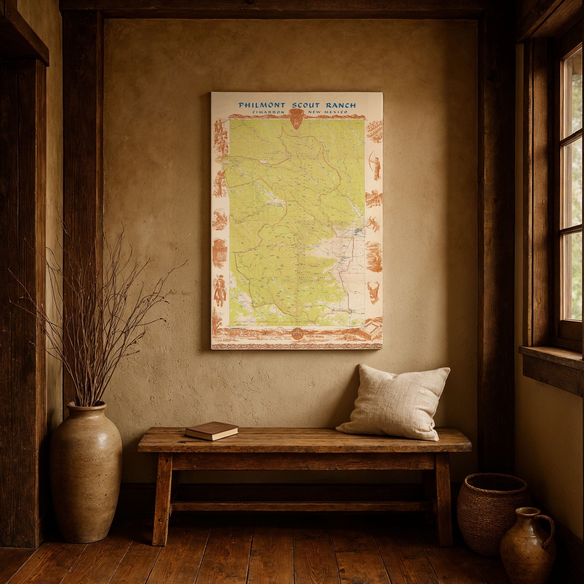 Philmont Scout Ranch Map c.1960 - Archive Prints