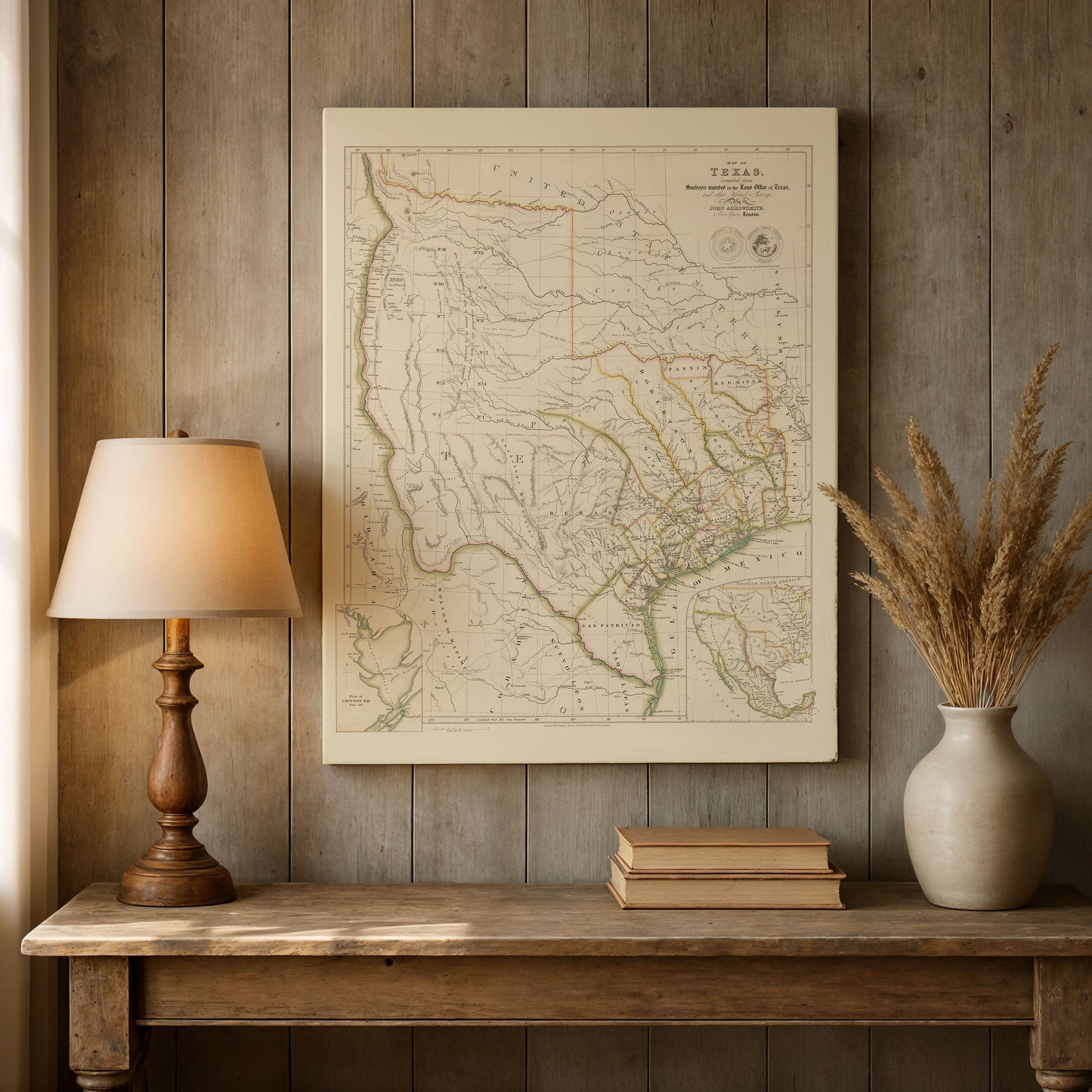 Vintage Texas Map 1841 - Republic of Texas Archival Print by Arrowsmith - Archive Prints