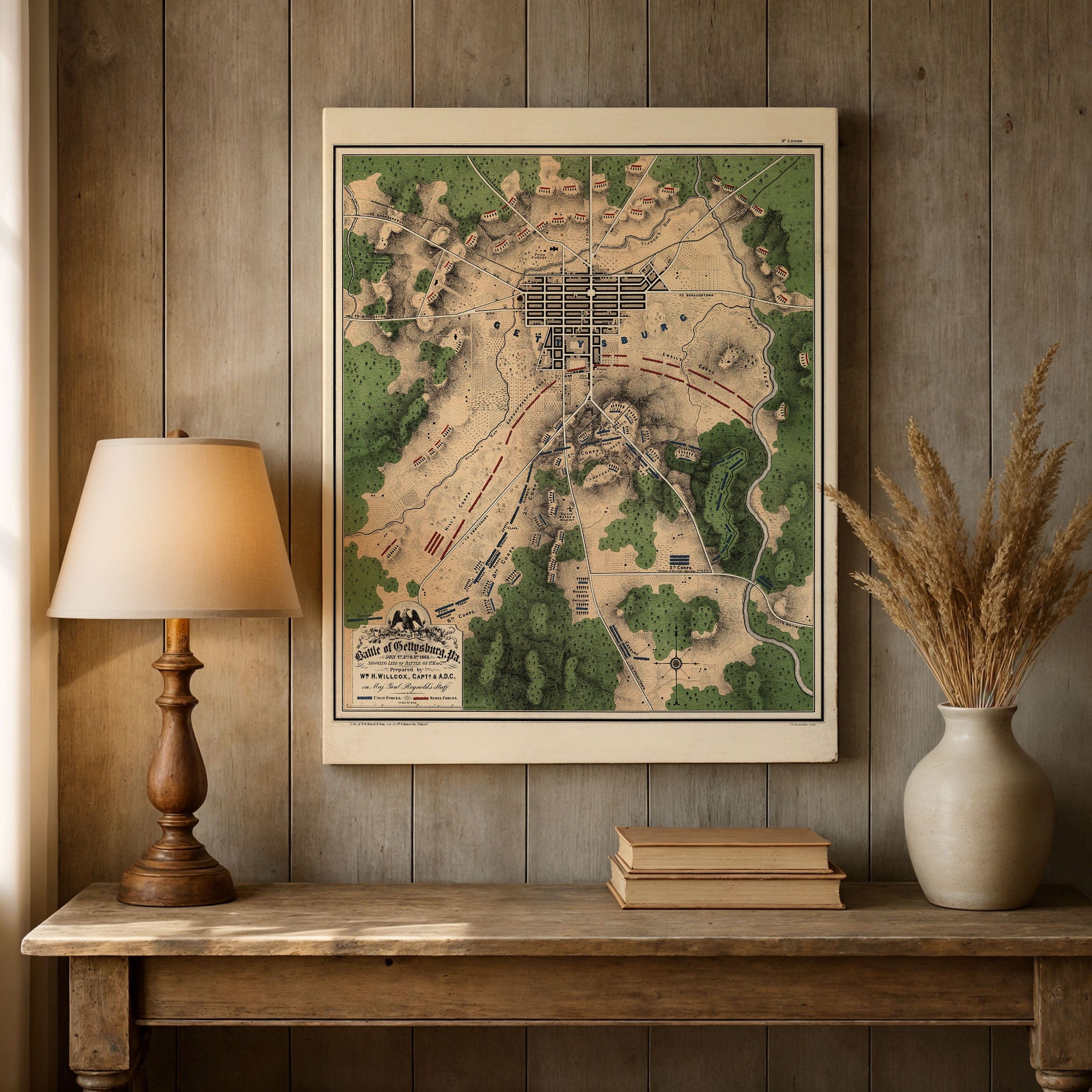 Map of the Battle of Gettysburg 1863 - Archive Prints