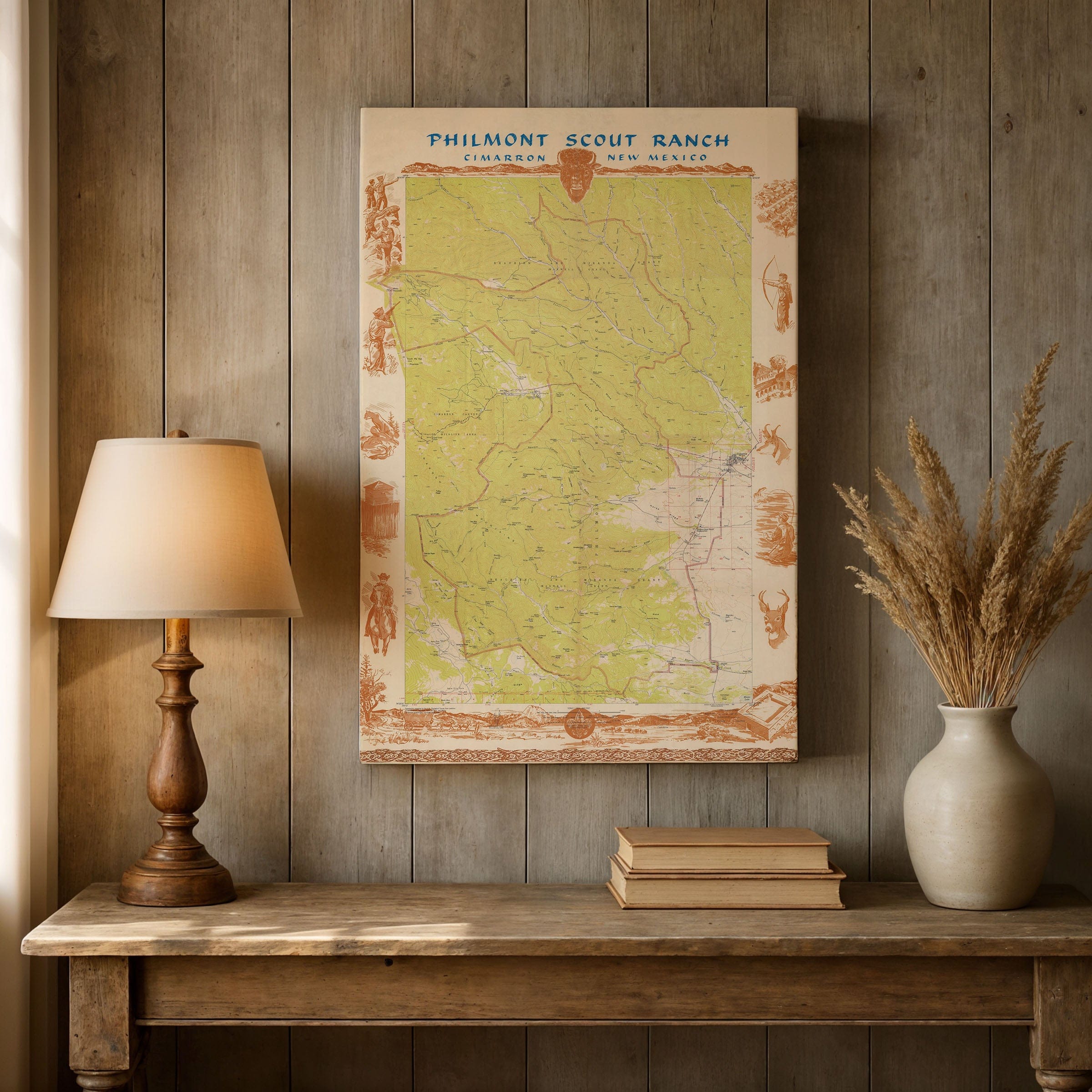 Philmont Scout Ranch Map c.1960 - Archive Prints