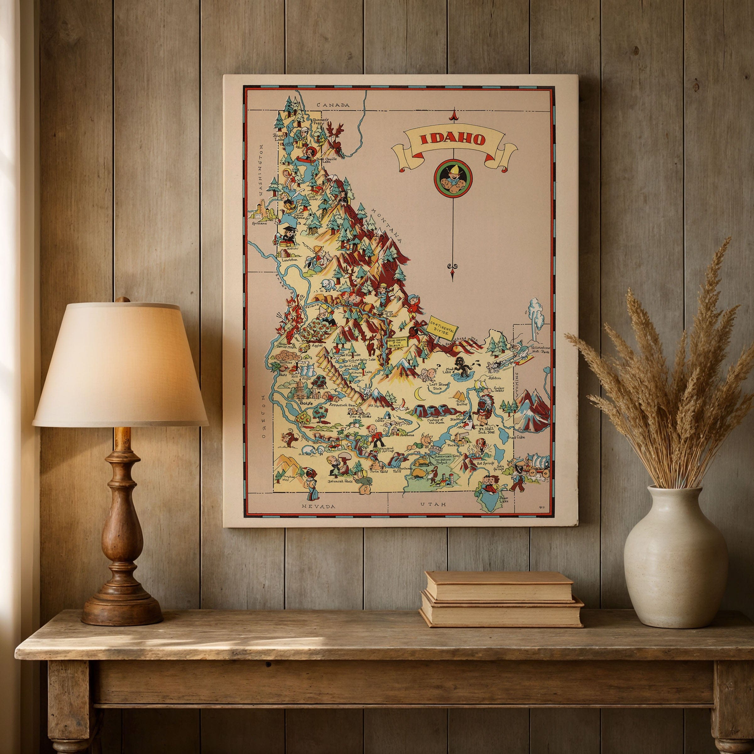 Idaho Map 1935 - Archive Prints