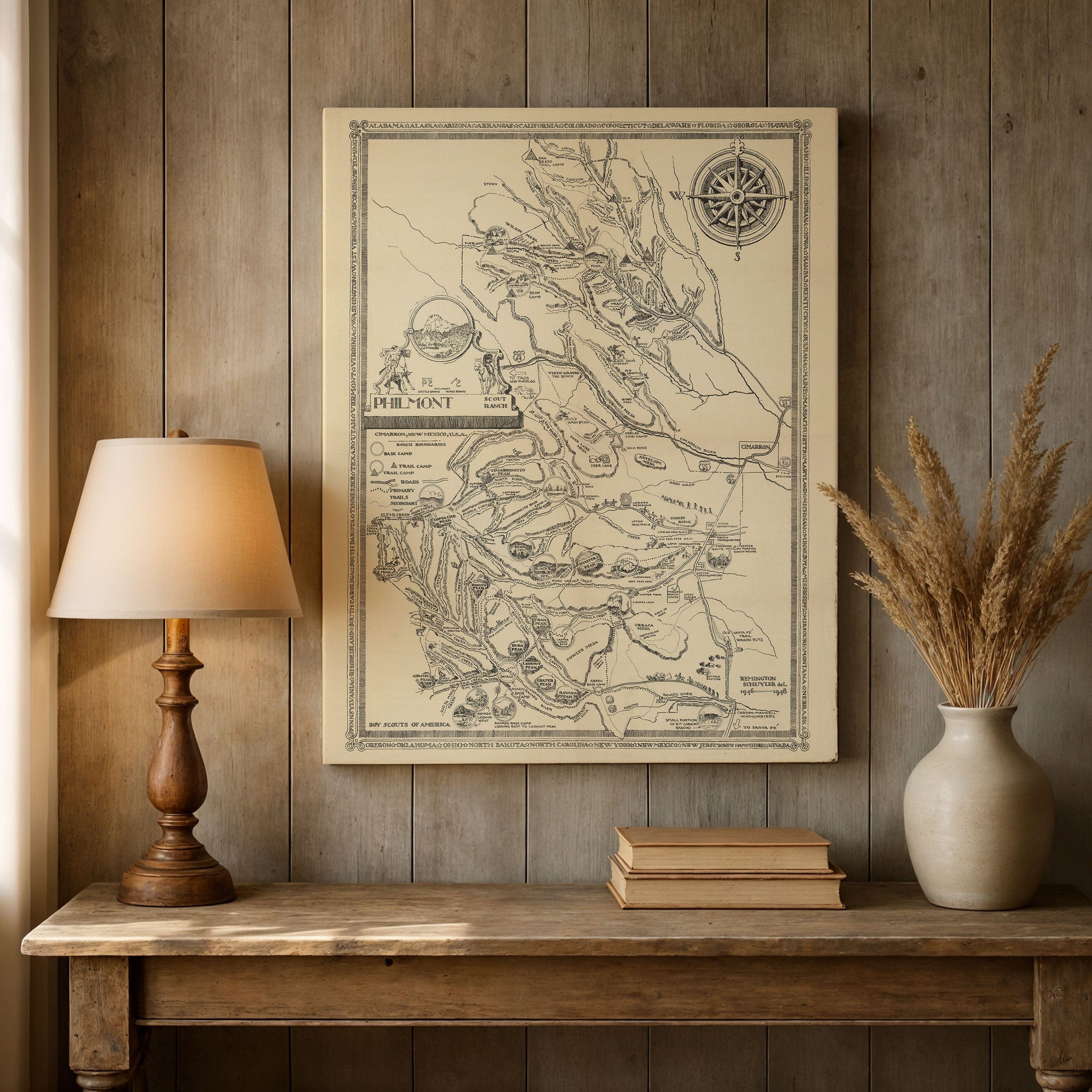 Philmont Scout Ranch Map 1948 - Archive Prints