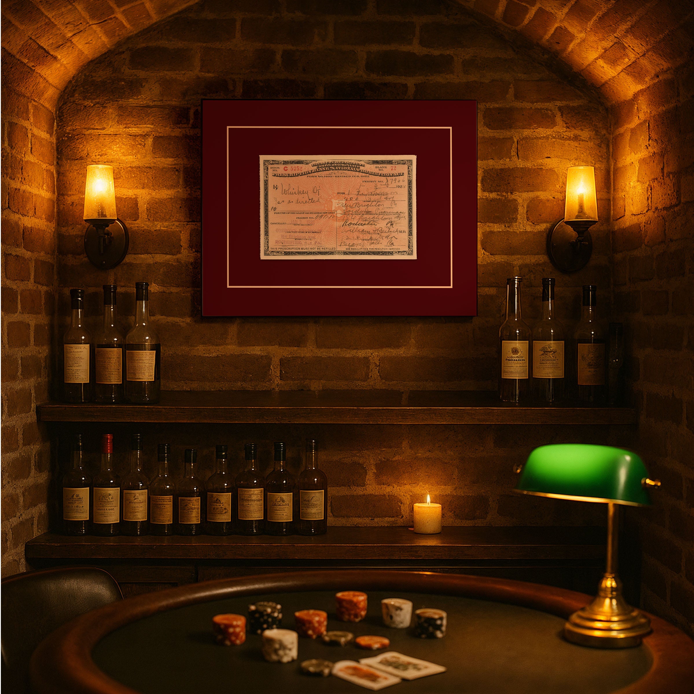 Prohibition Medicinal Whiskey Prescription - Historic Legal Loophole Document