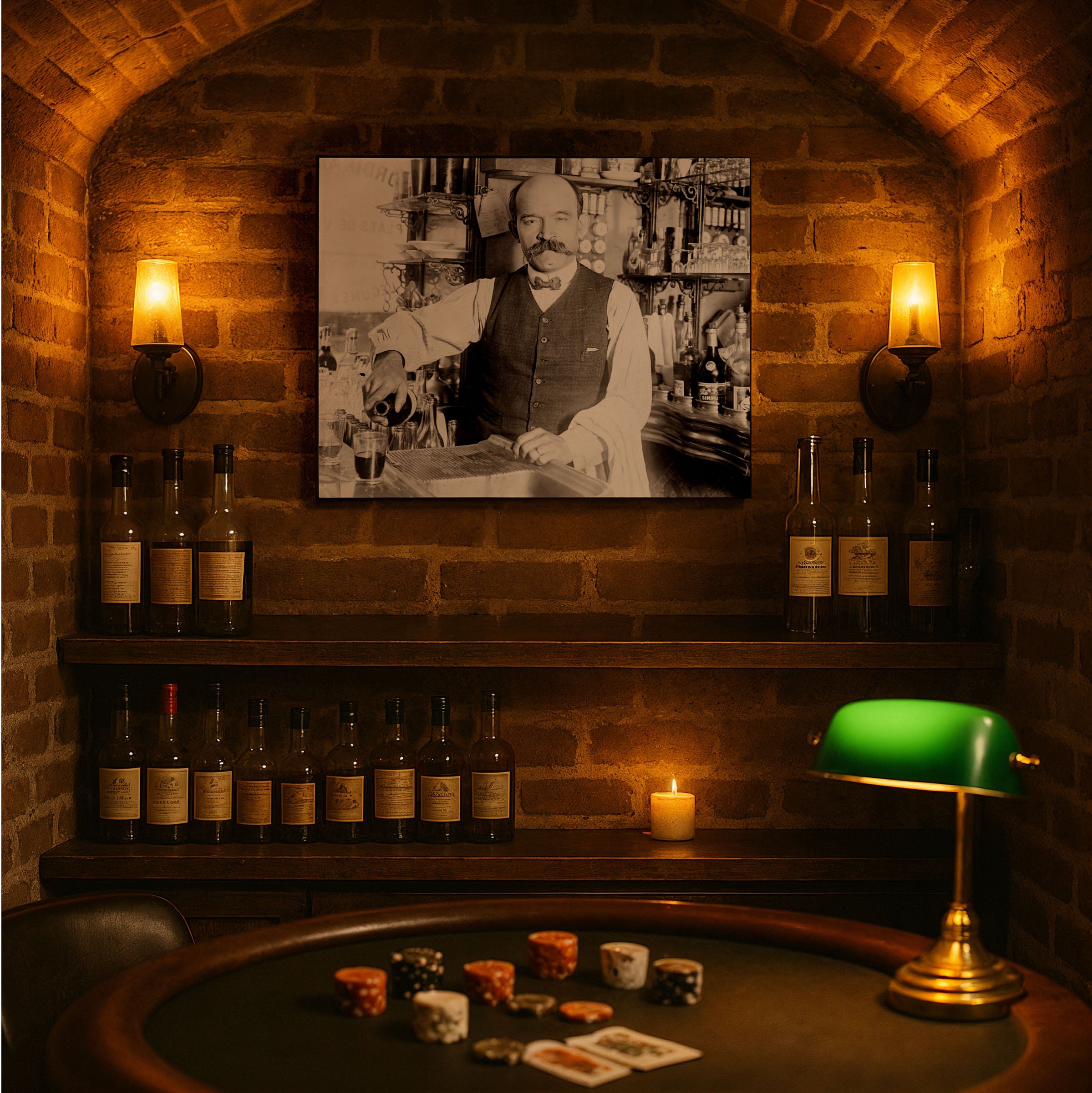 Professional Bartender - Vintage Prohibition Era Photograph