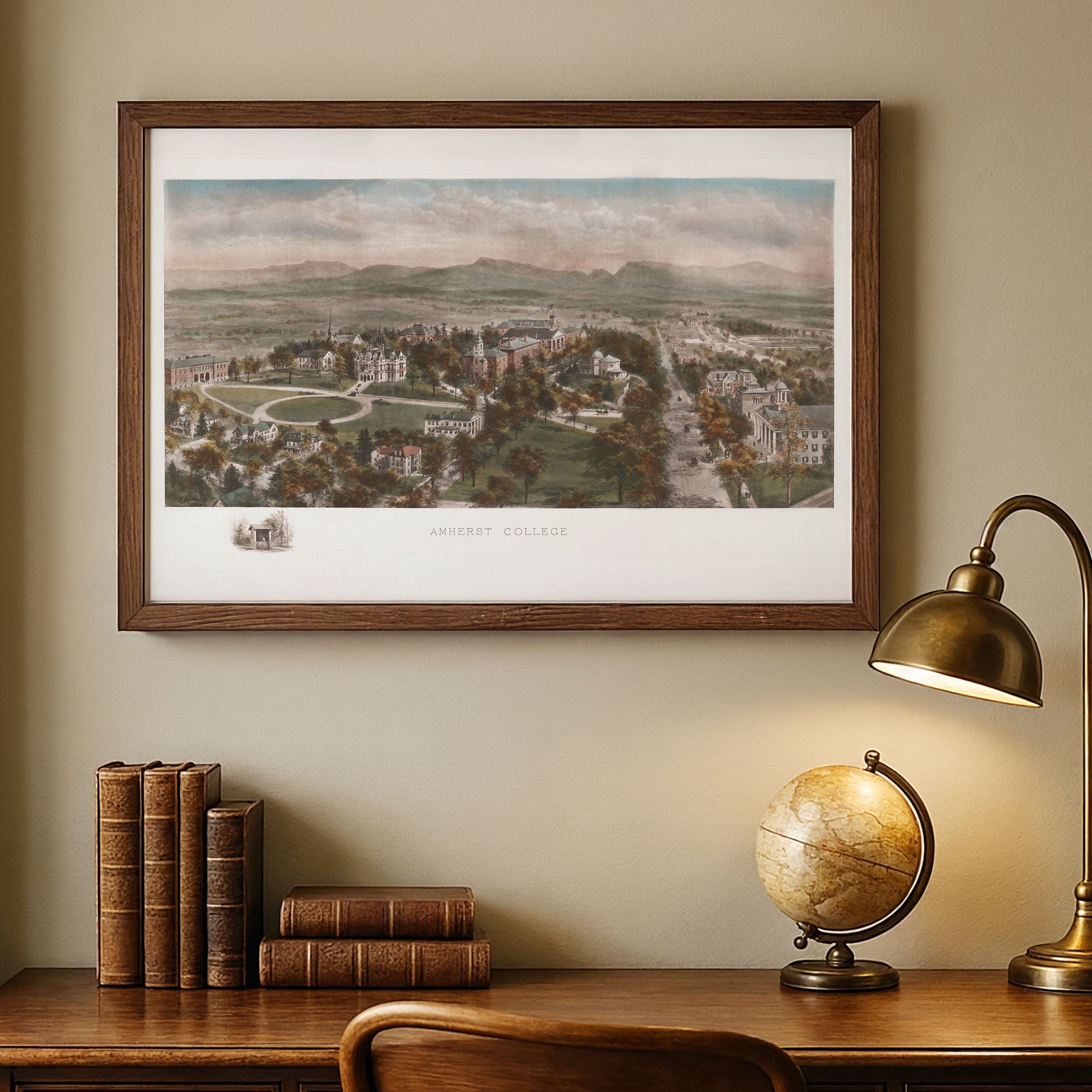 Amherst College, Amherst, Massachusetts Map 1915 - Archive Prints