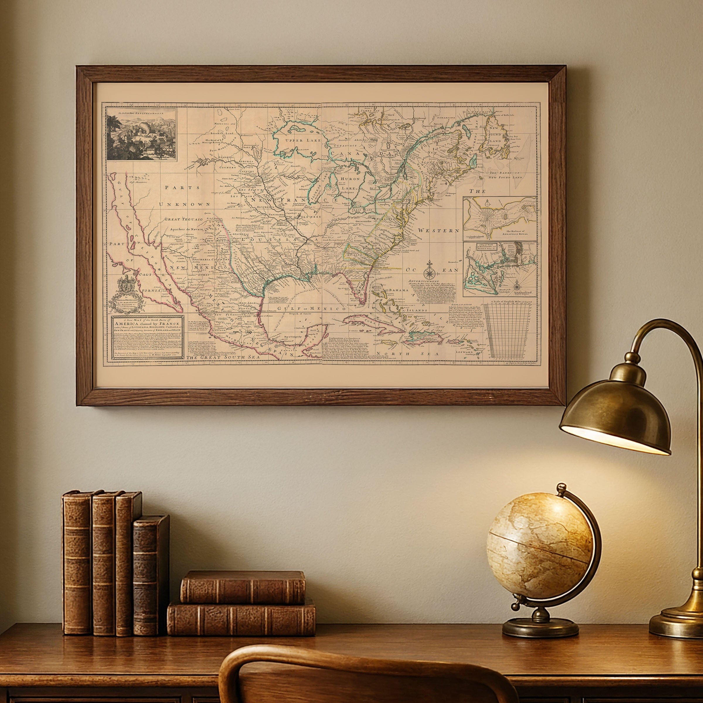 Vintage North America Map 1720 - Archive Prints