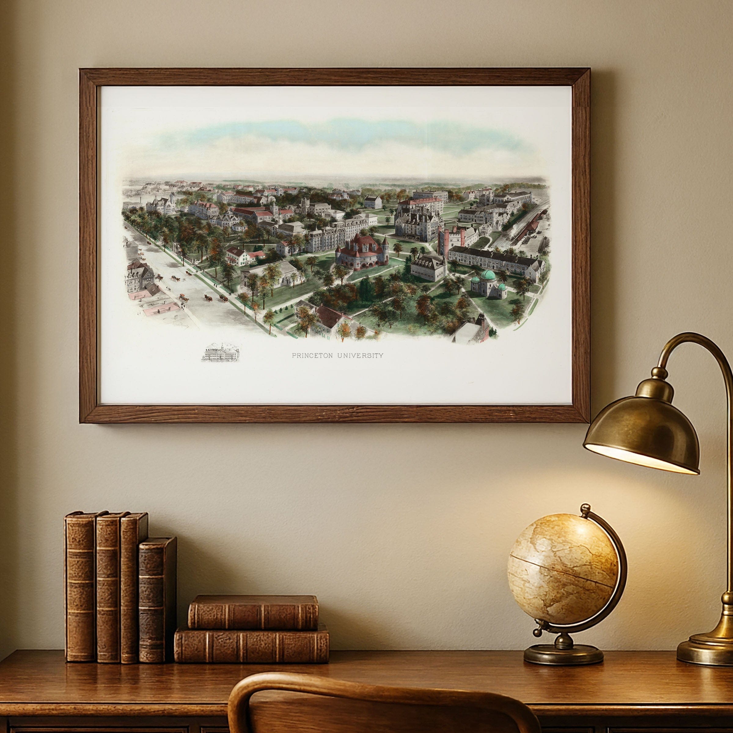 Princeton University, New Jersey Map 1906 - Campus Bird's Eye View