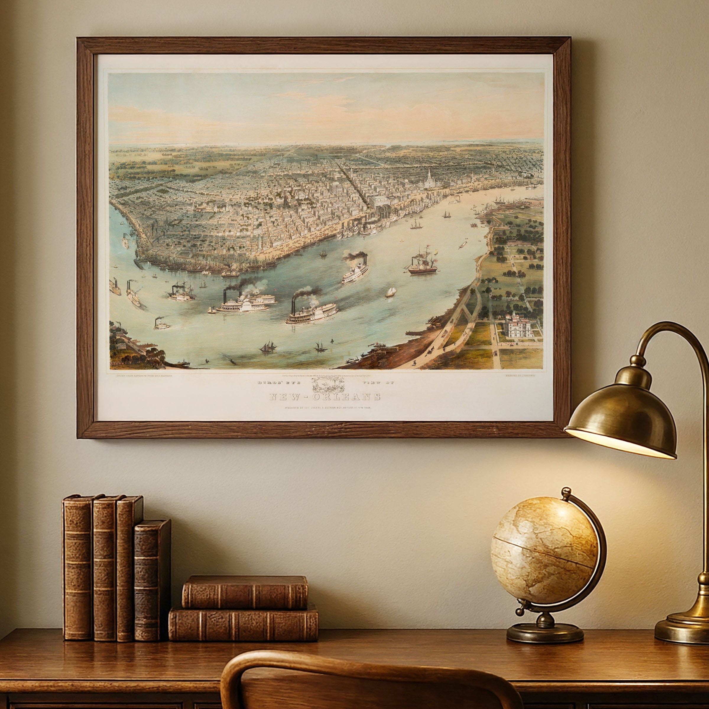 New Orleans Map 1851 - Archive Prints