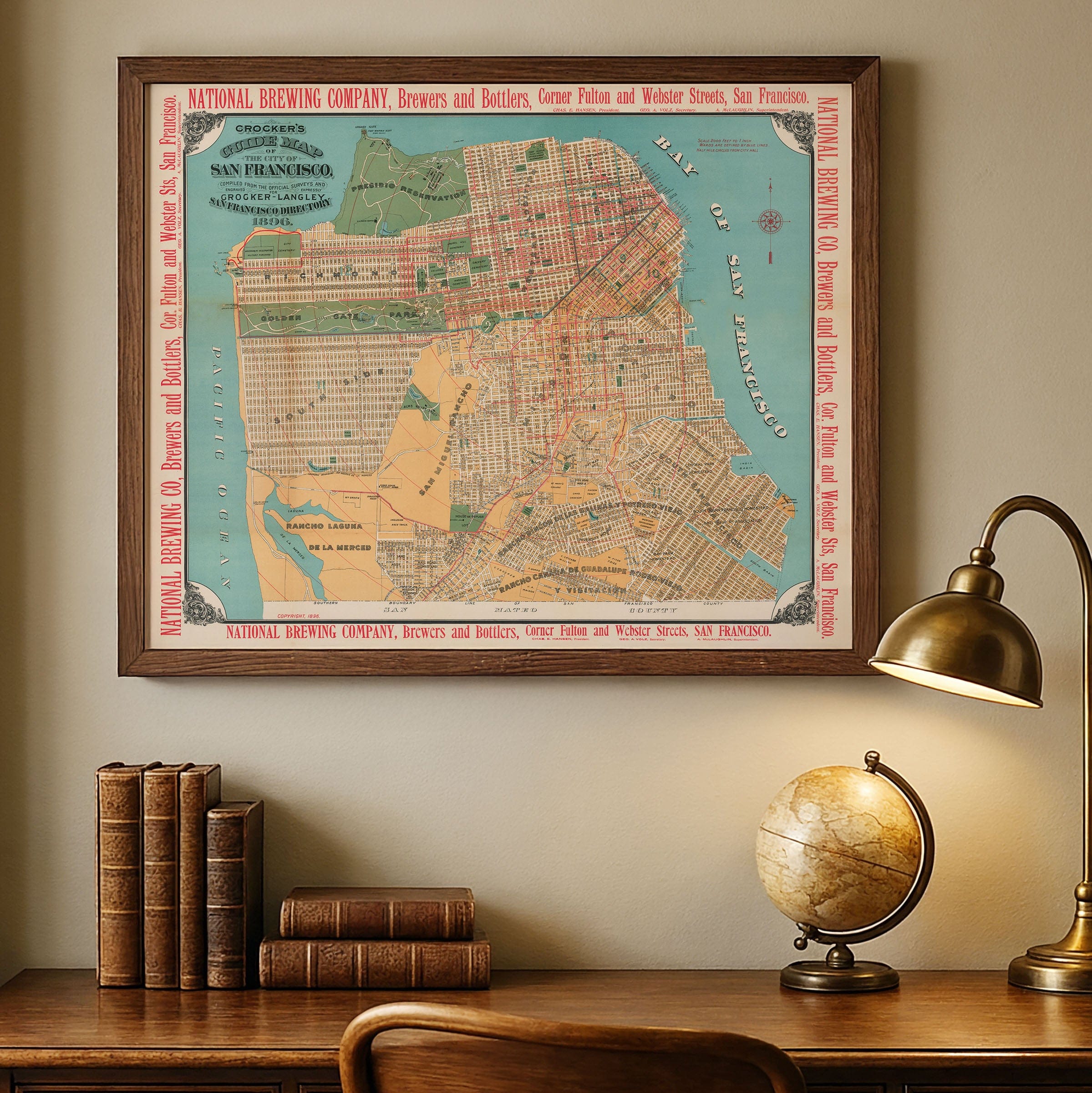 City of San Francisco Map 1896 - Archive Prints