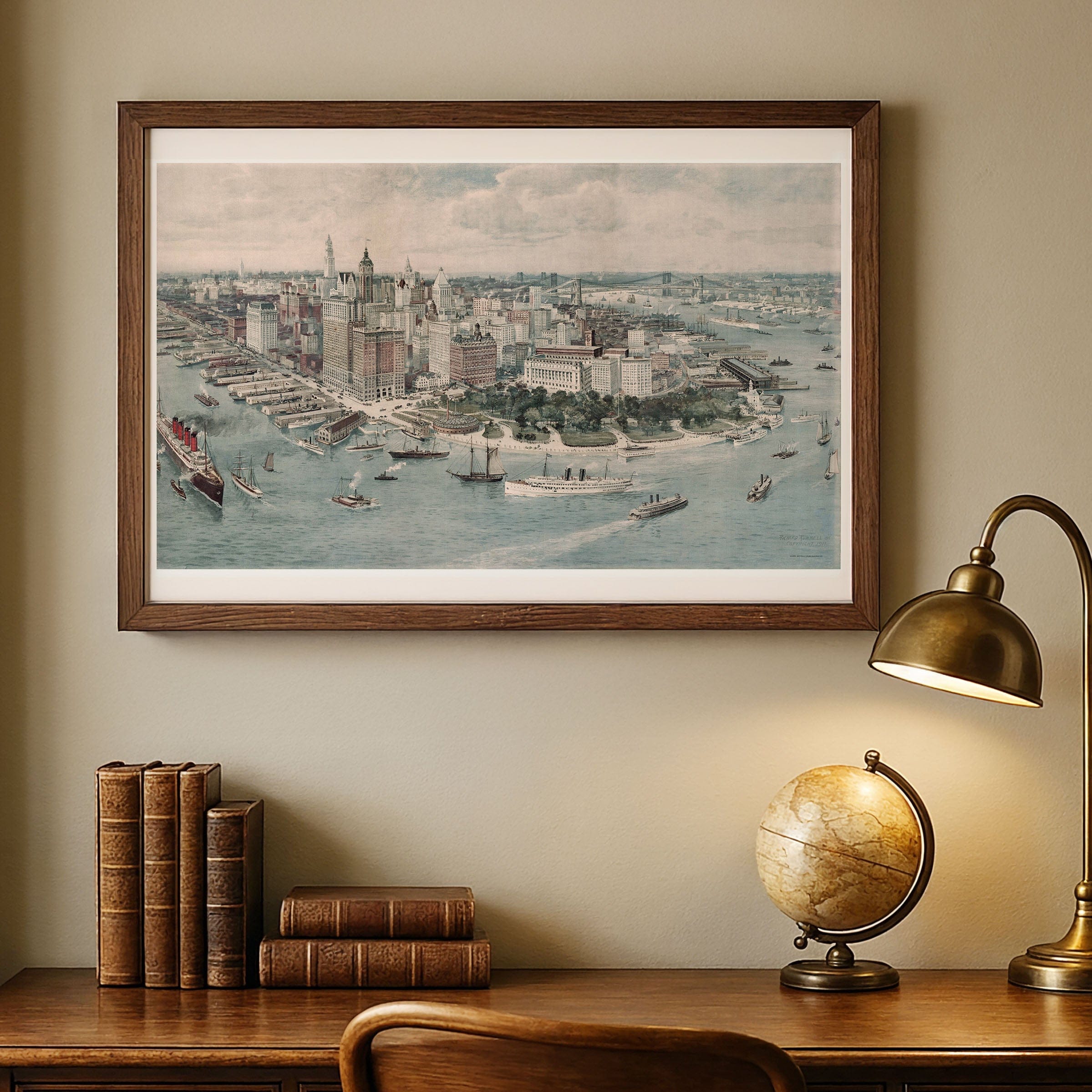 Lower Manhattan, New York City Map 1911