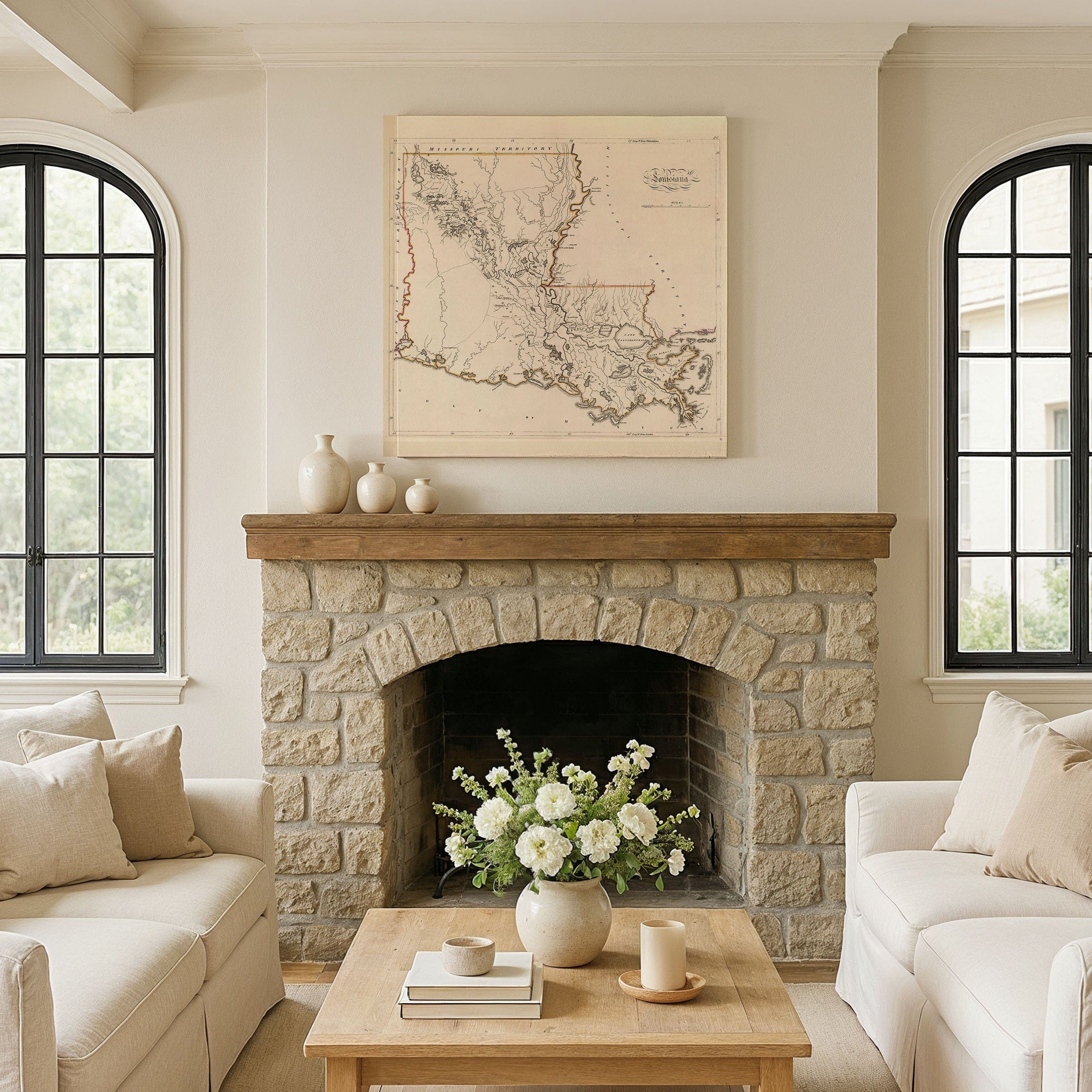 Vintage Louisiana Map 1816 - John Cary Early Statehood - Archive Prints