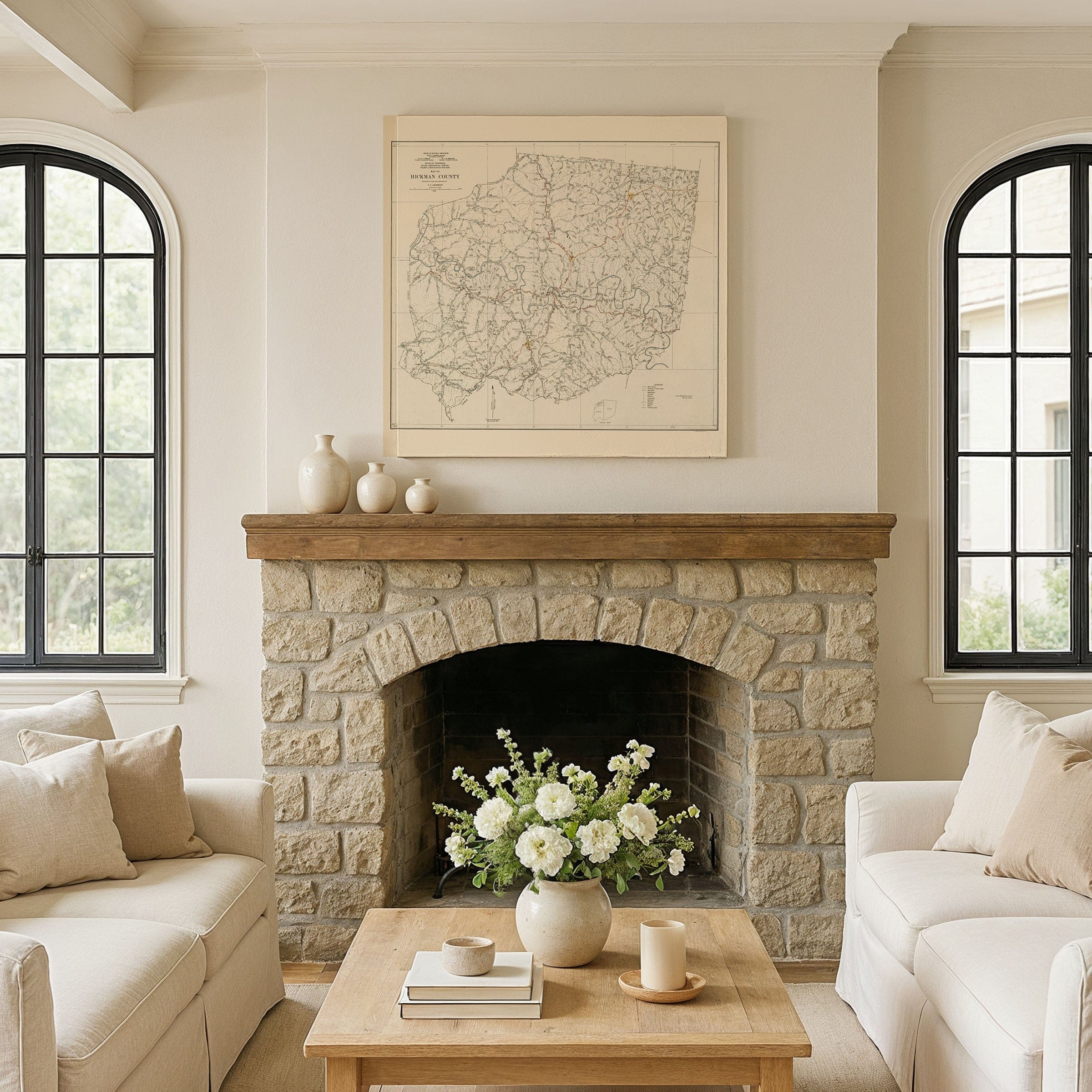 Hickman County, Tennessee Map 1926 - Archive Prints